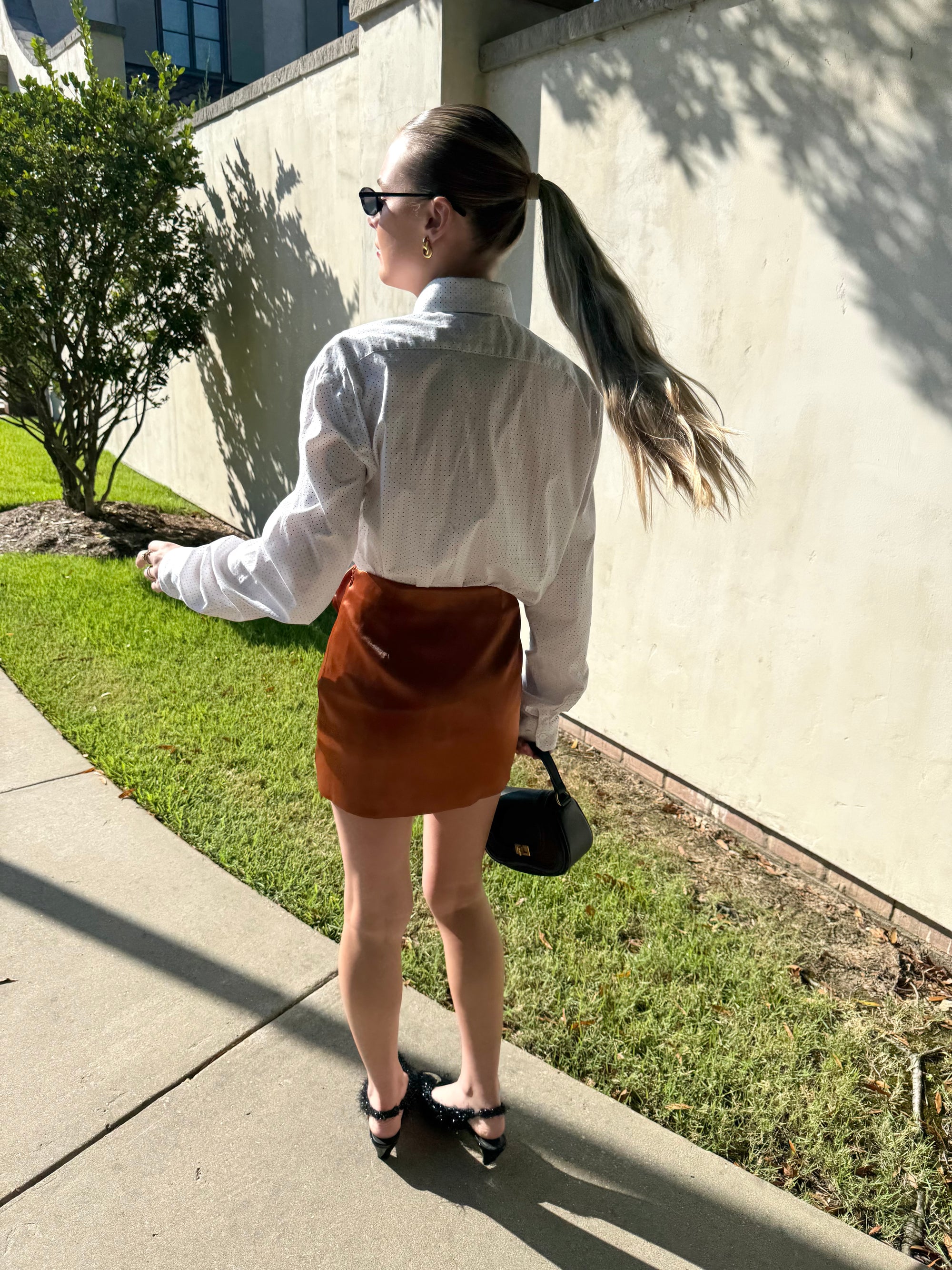 Chocolate Corsage Mini Skirt