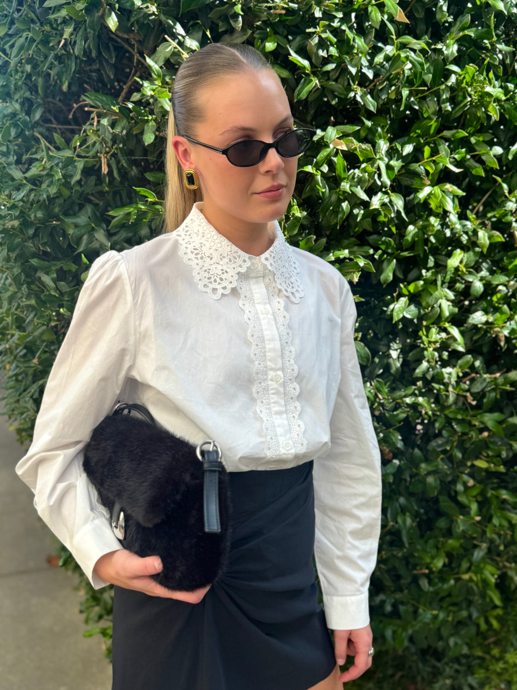 Victorian Lace Collar Button Down