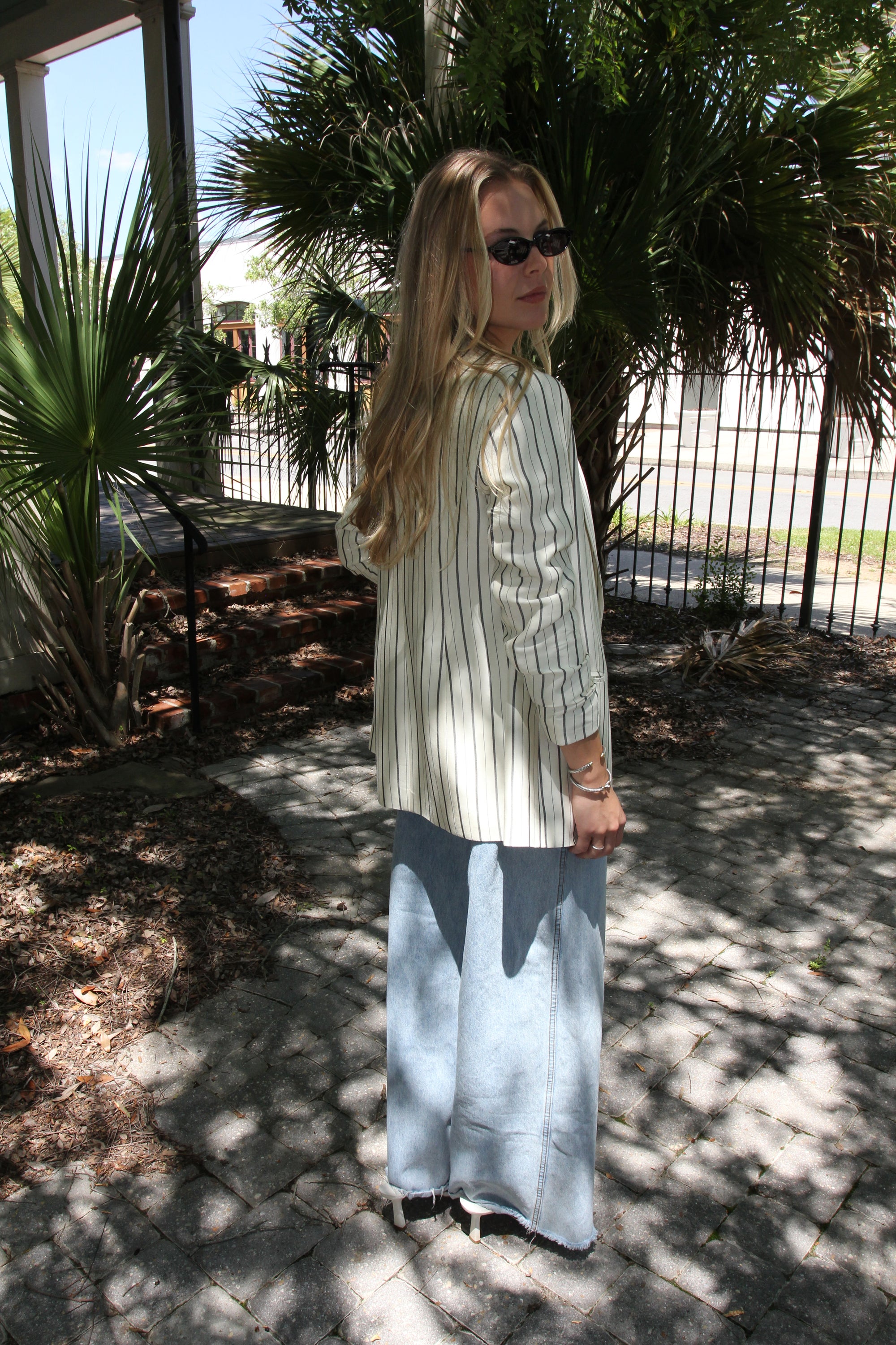 Relaxed Pinstripe Blazer