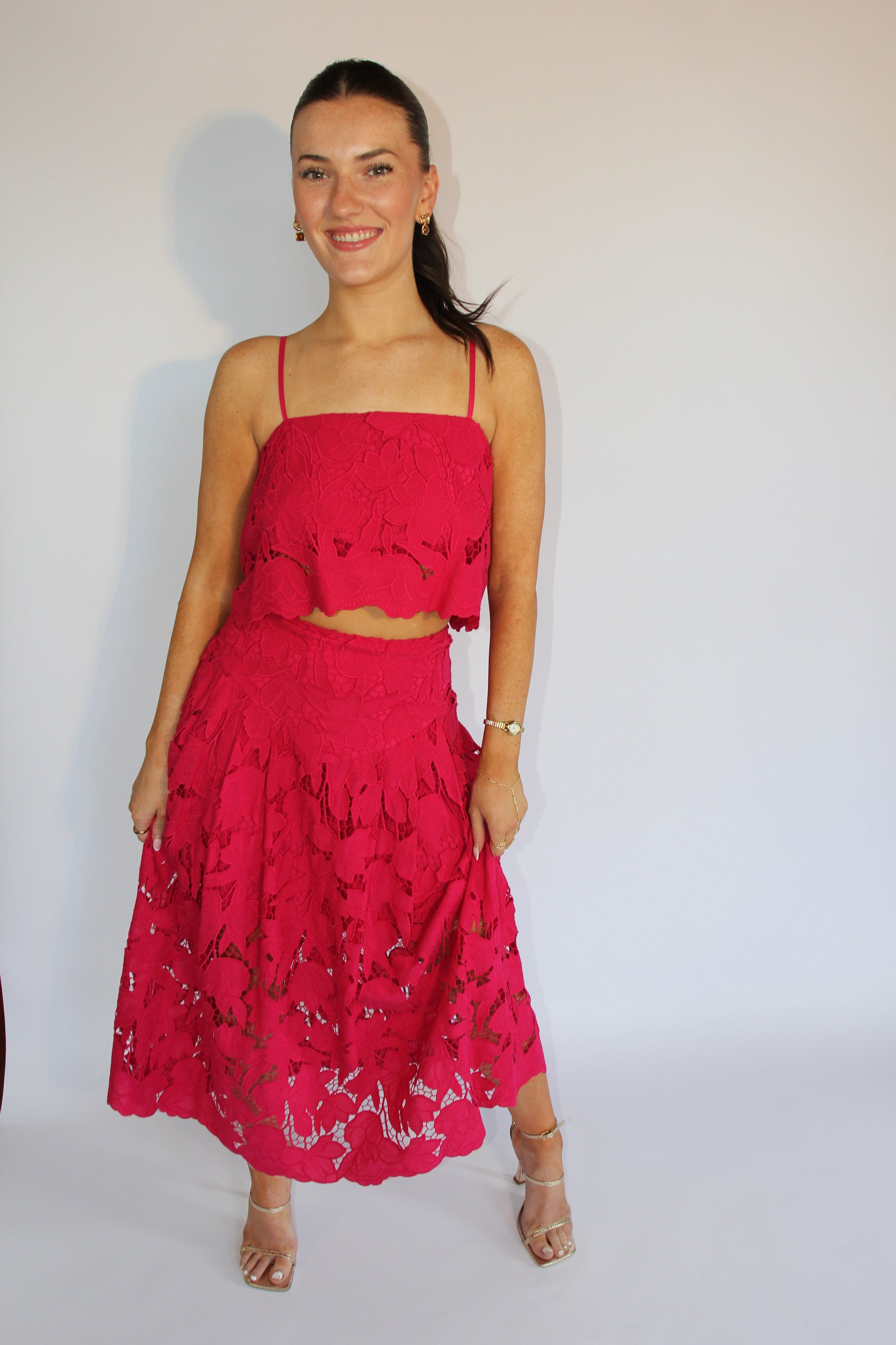 Karina Grimaldi Lace Midi Set