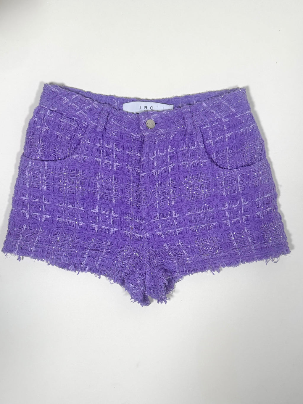 IRO Lavender Tweed Shorts