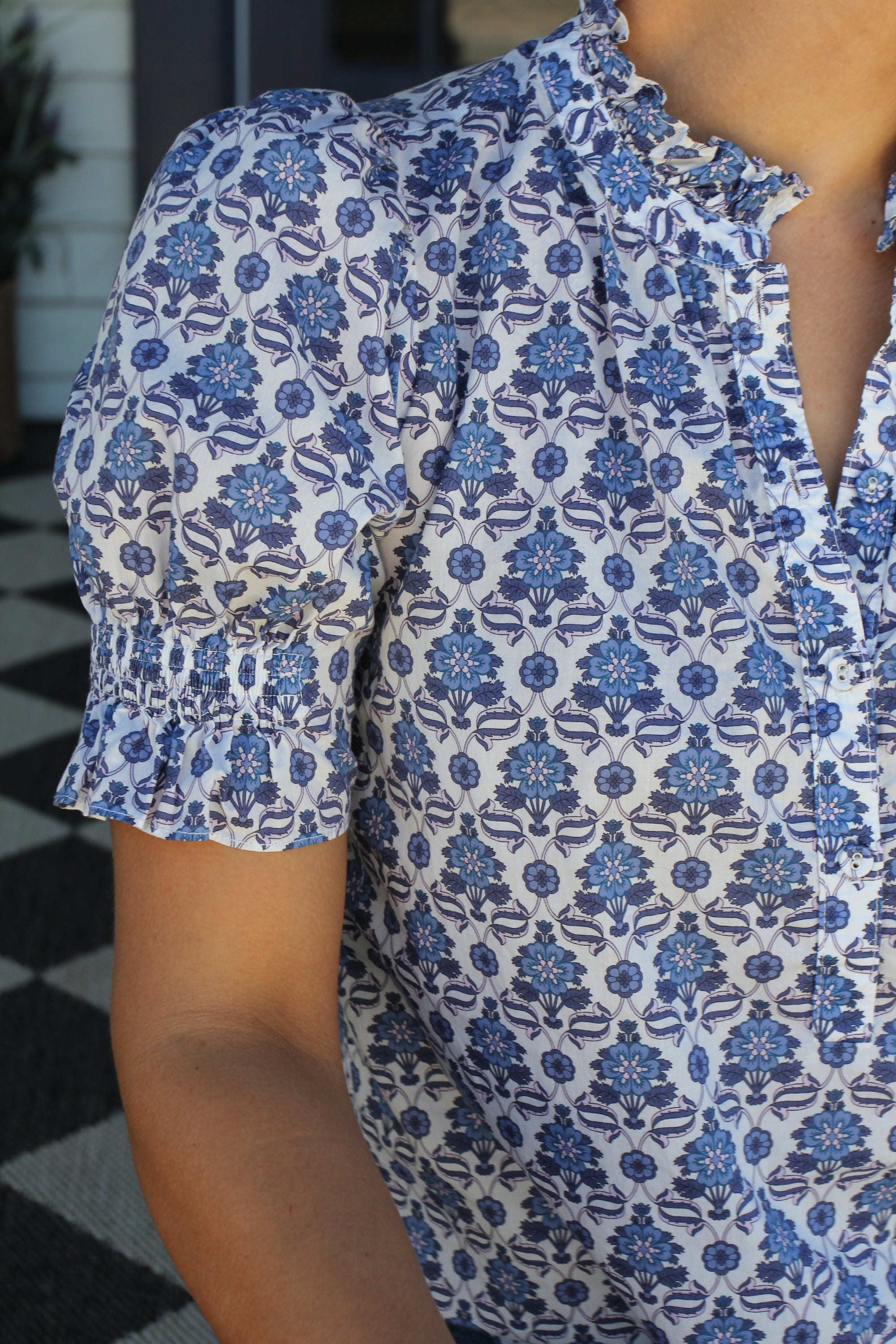 Laroque Blue and White Top