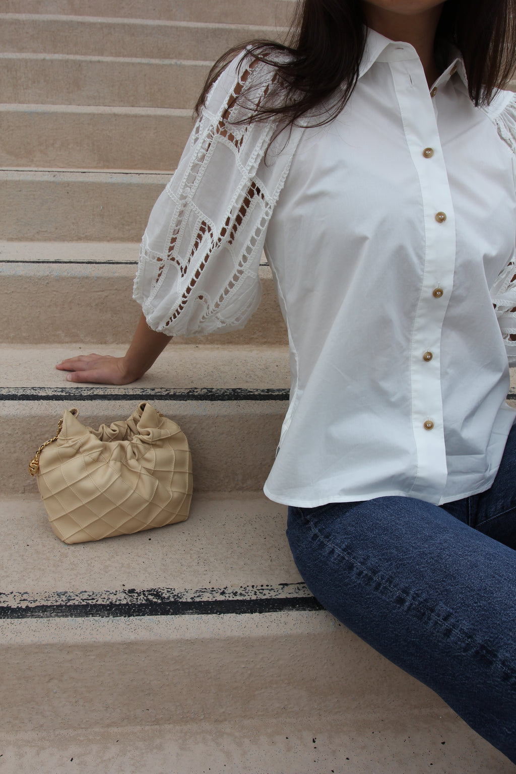 NWT Caballero Mae Ivory Top