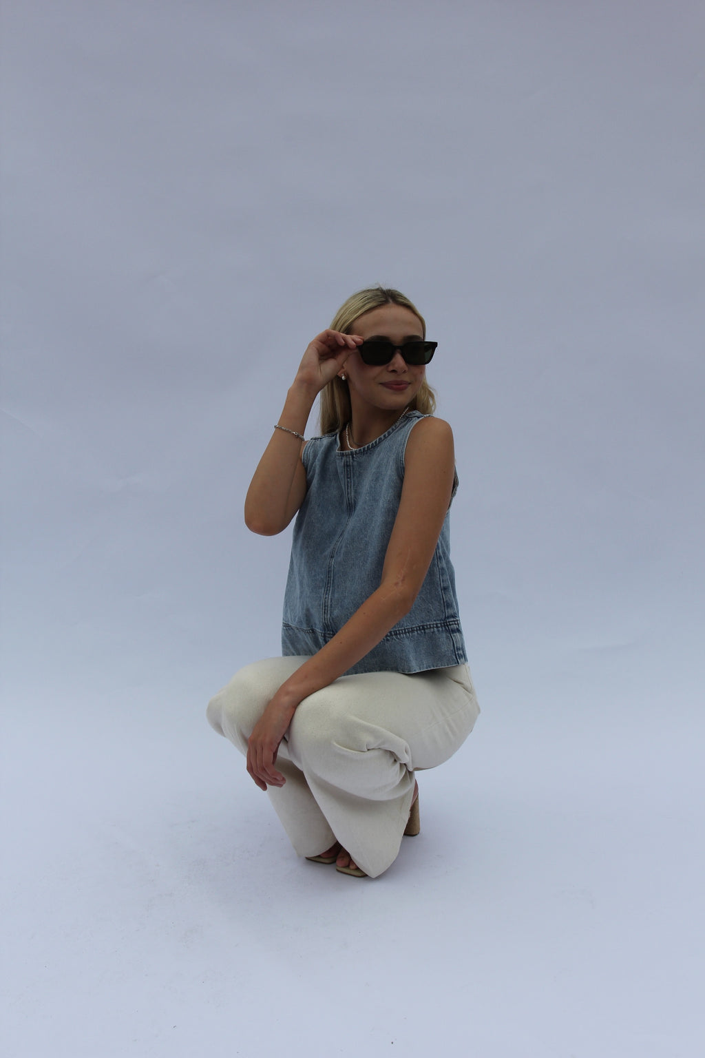 Pistola Rue Sleeveless Denim Top