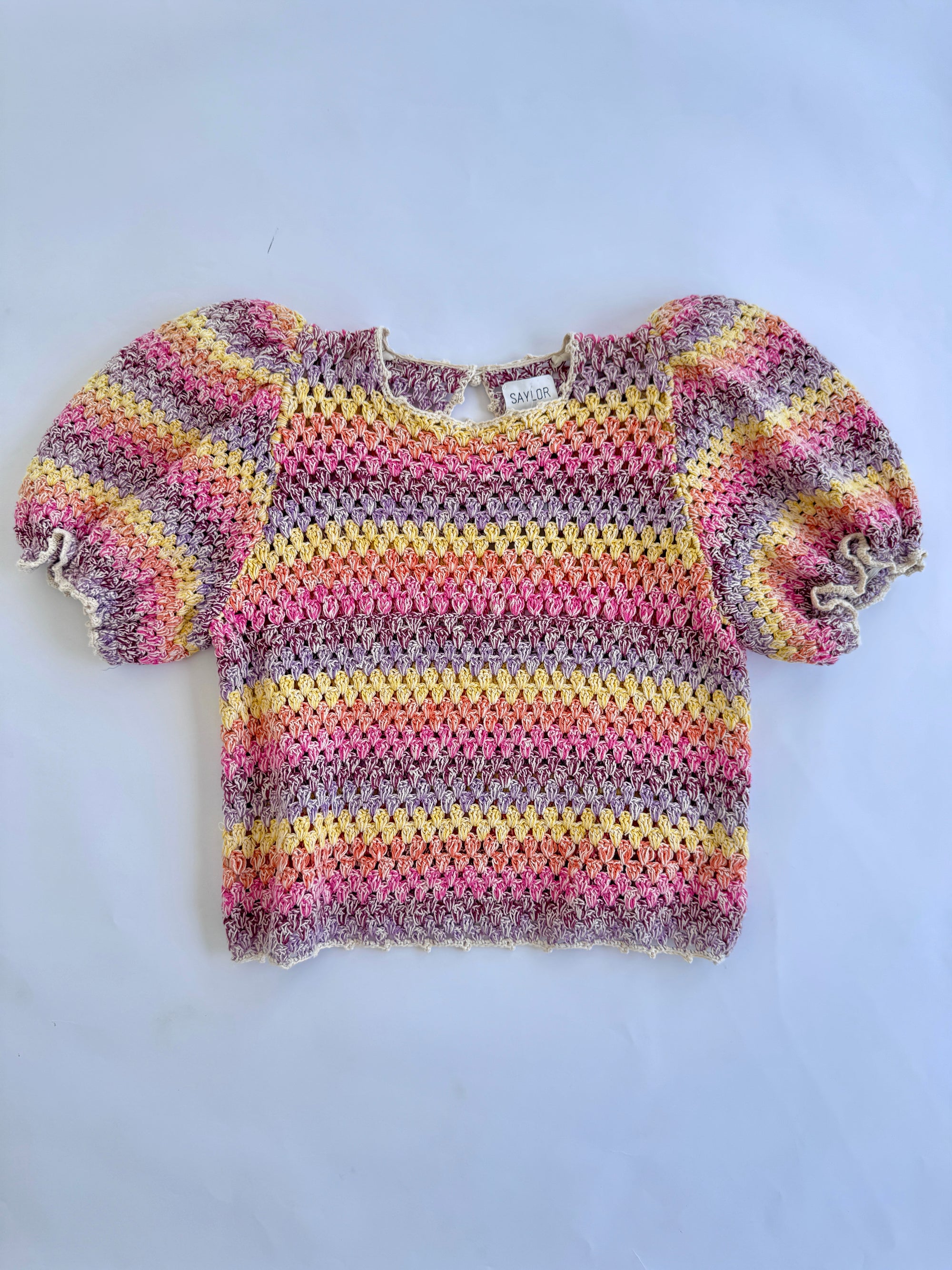 Saylor Reba Crochet Top - Stripe