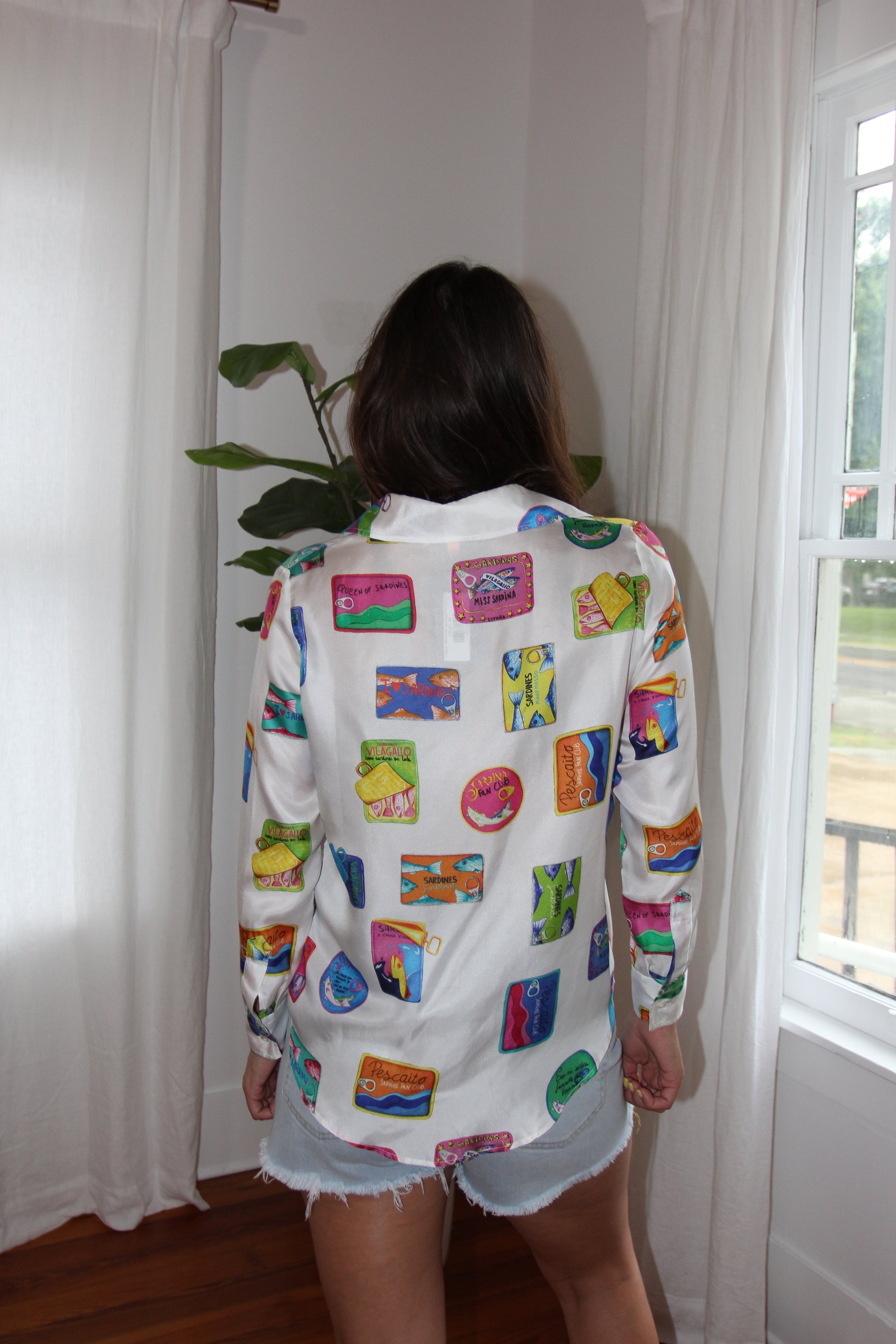 Vilagallo MAFALDO Sardinas Print Blouse