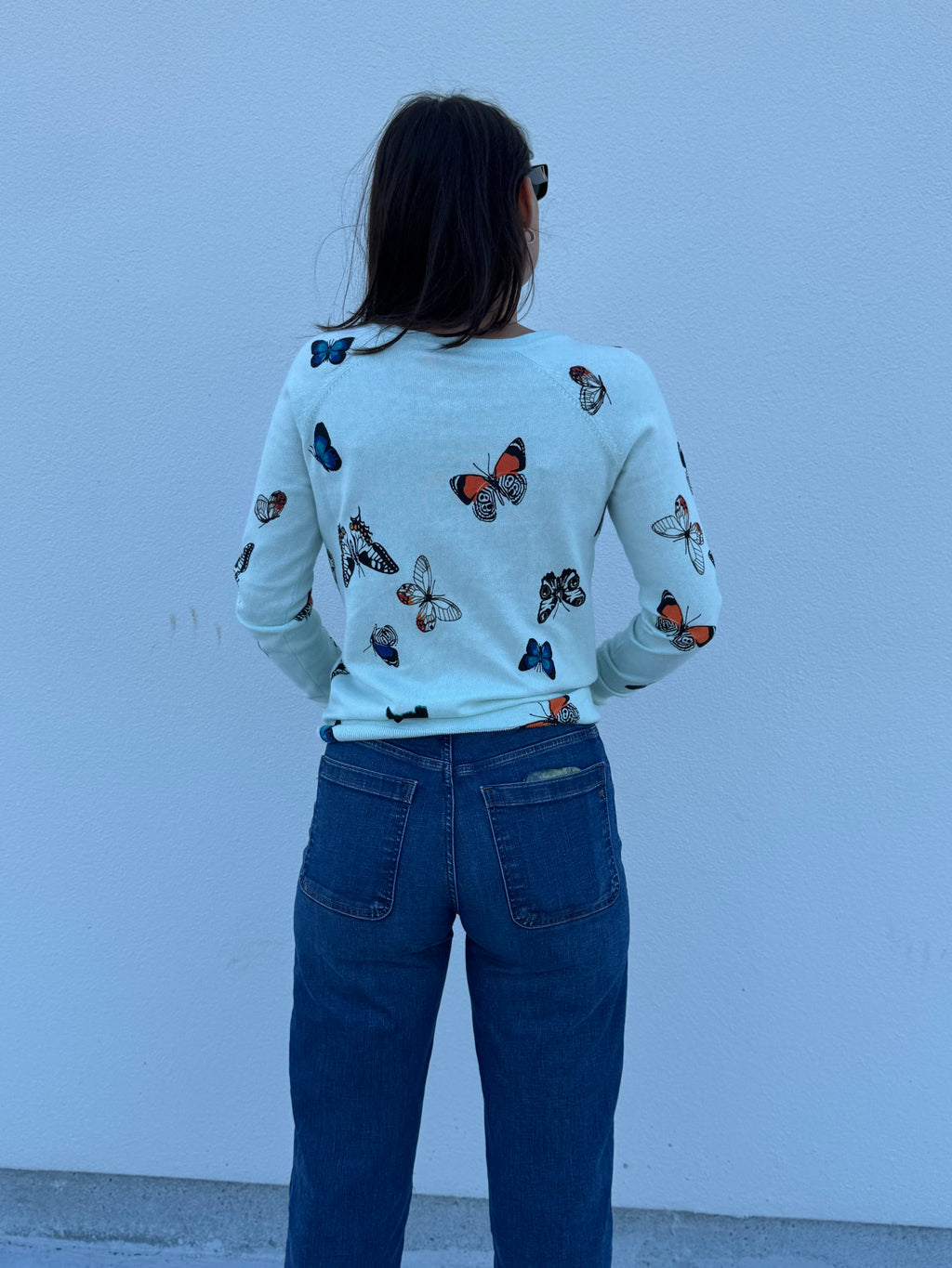 J. Society blue butterfly sweater