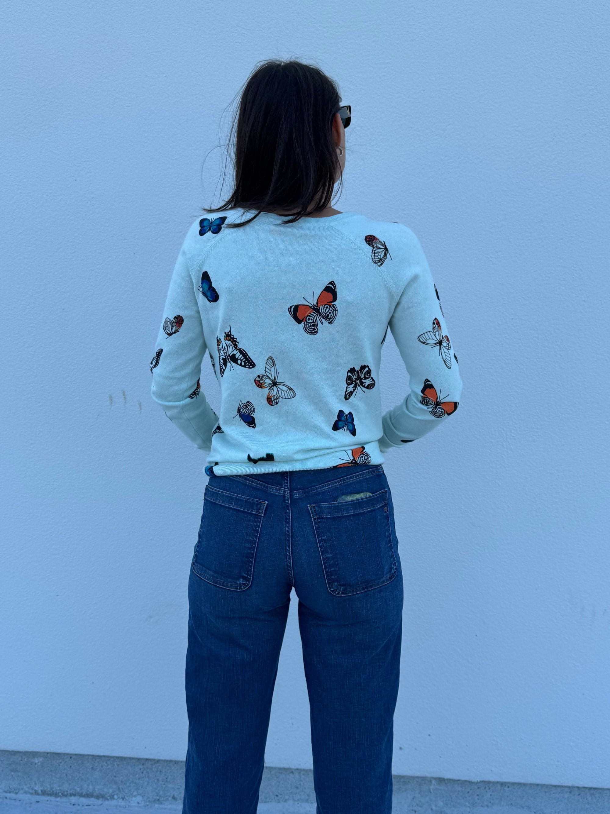 J. Society blue butterfly sweater