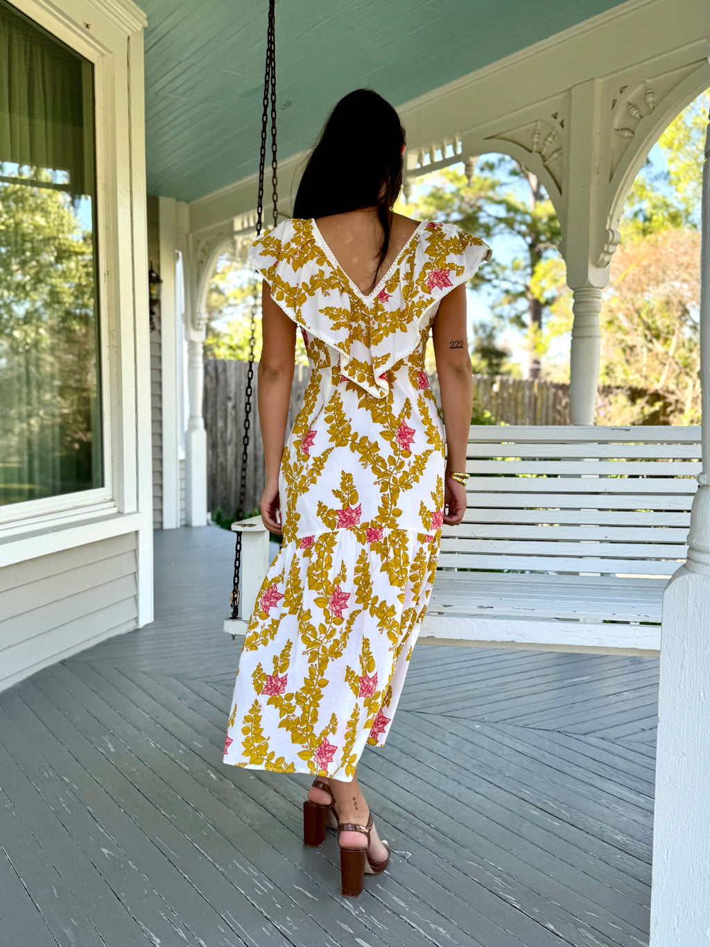 Ella Dress in Bougainvillea Yellow