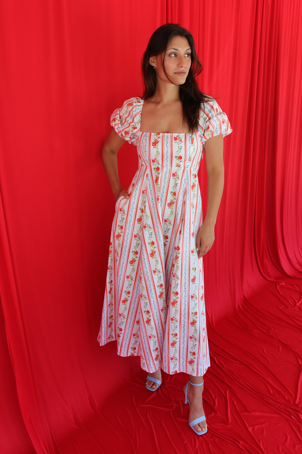 Hill House Red + White Maxi