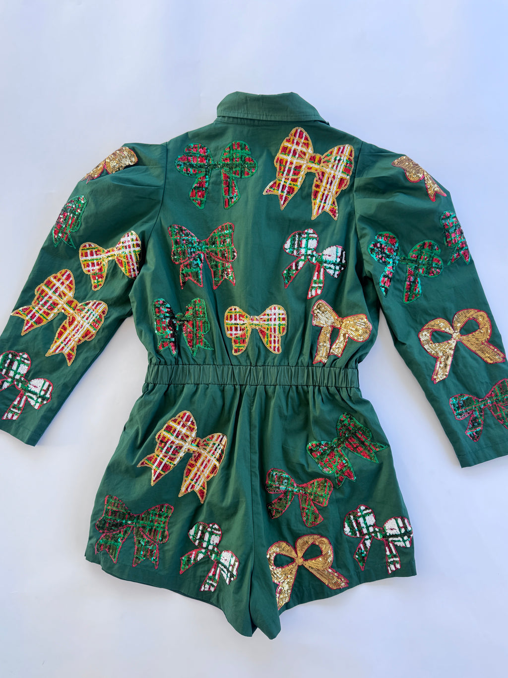 QOS Christmas Bow Romper