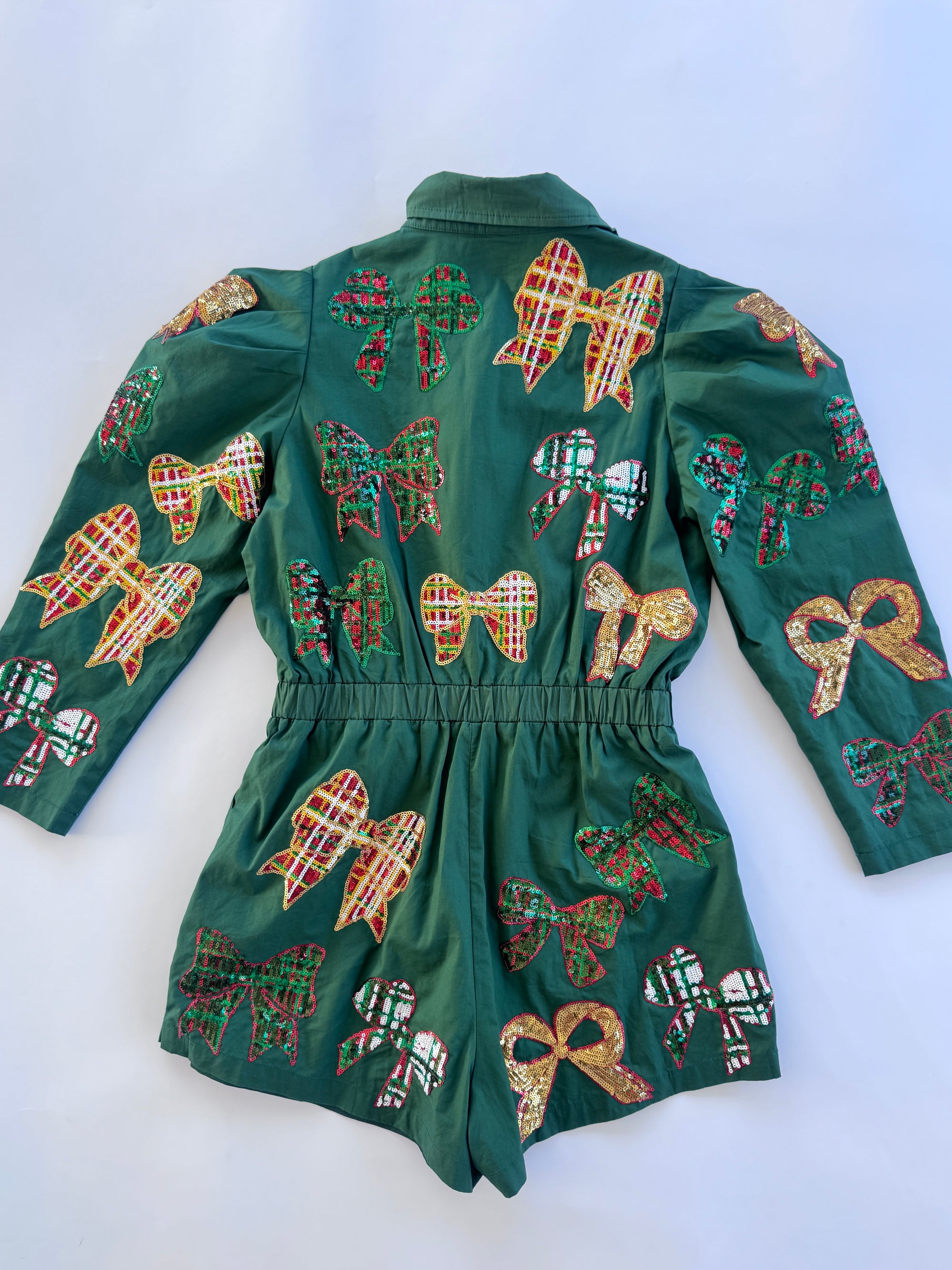 QOS Christmas Bow Romper