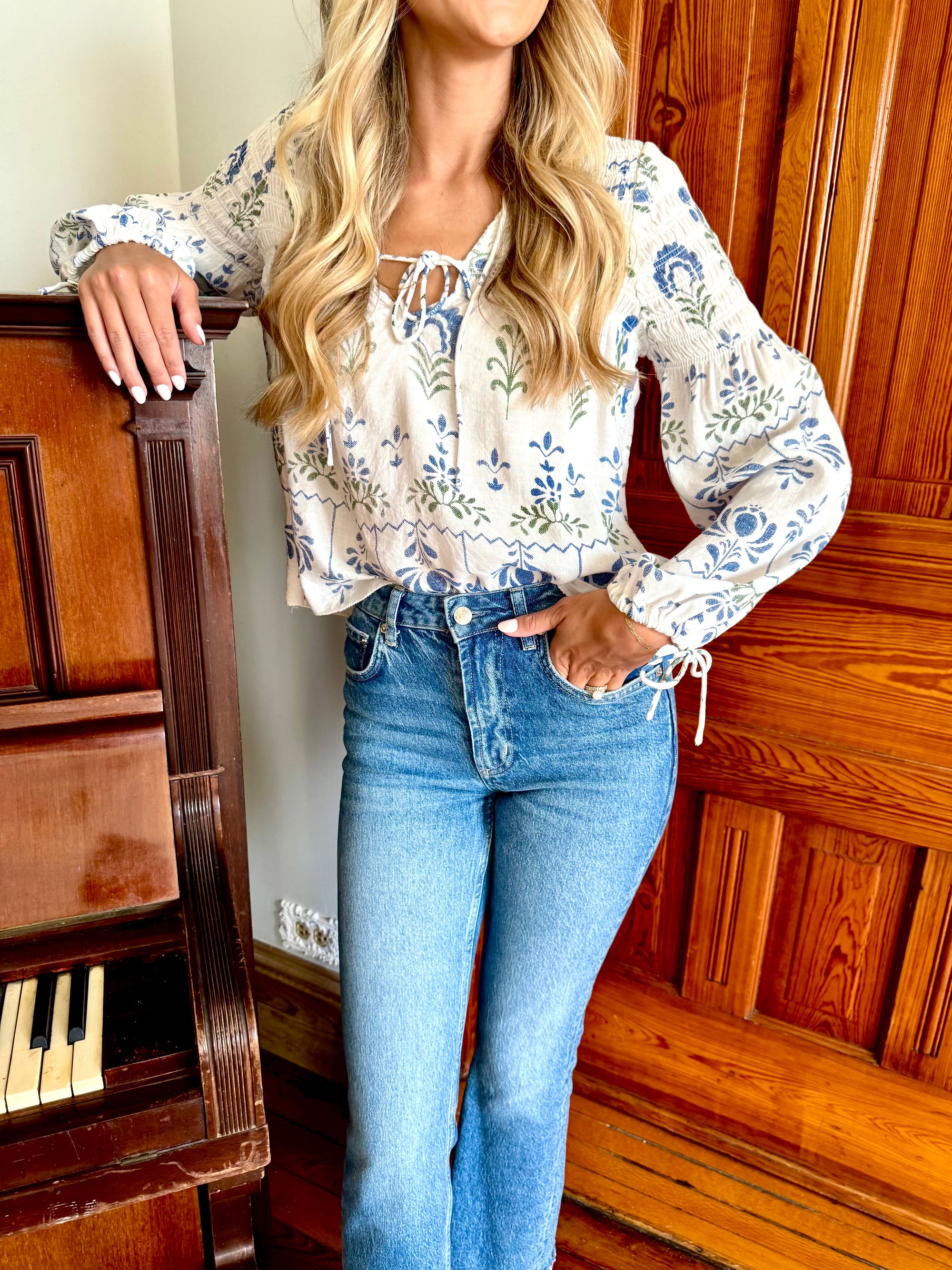 Saylor Embroidered Peasant top