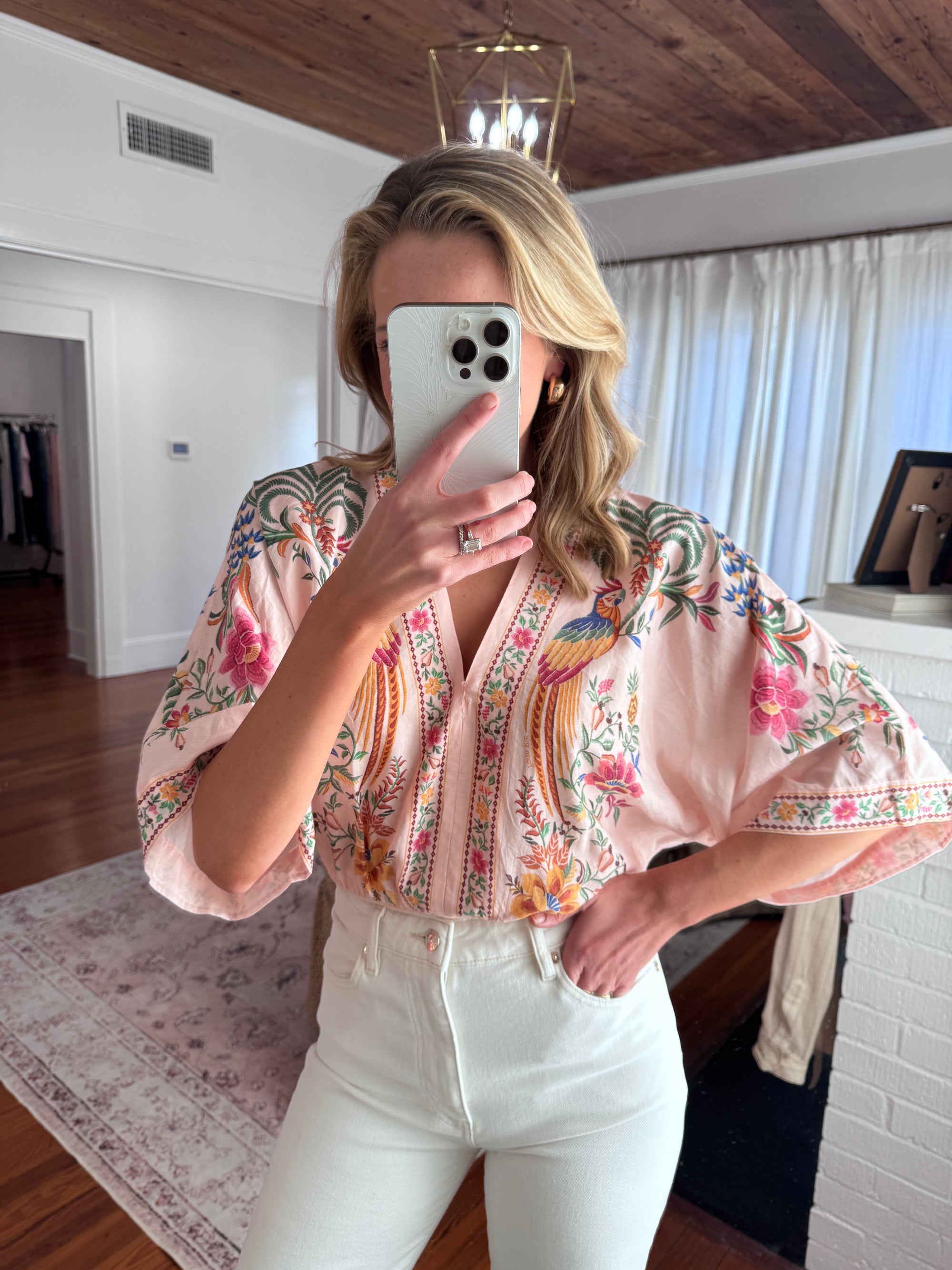 Farm Rio Delicate Forest Pink Bodysuit