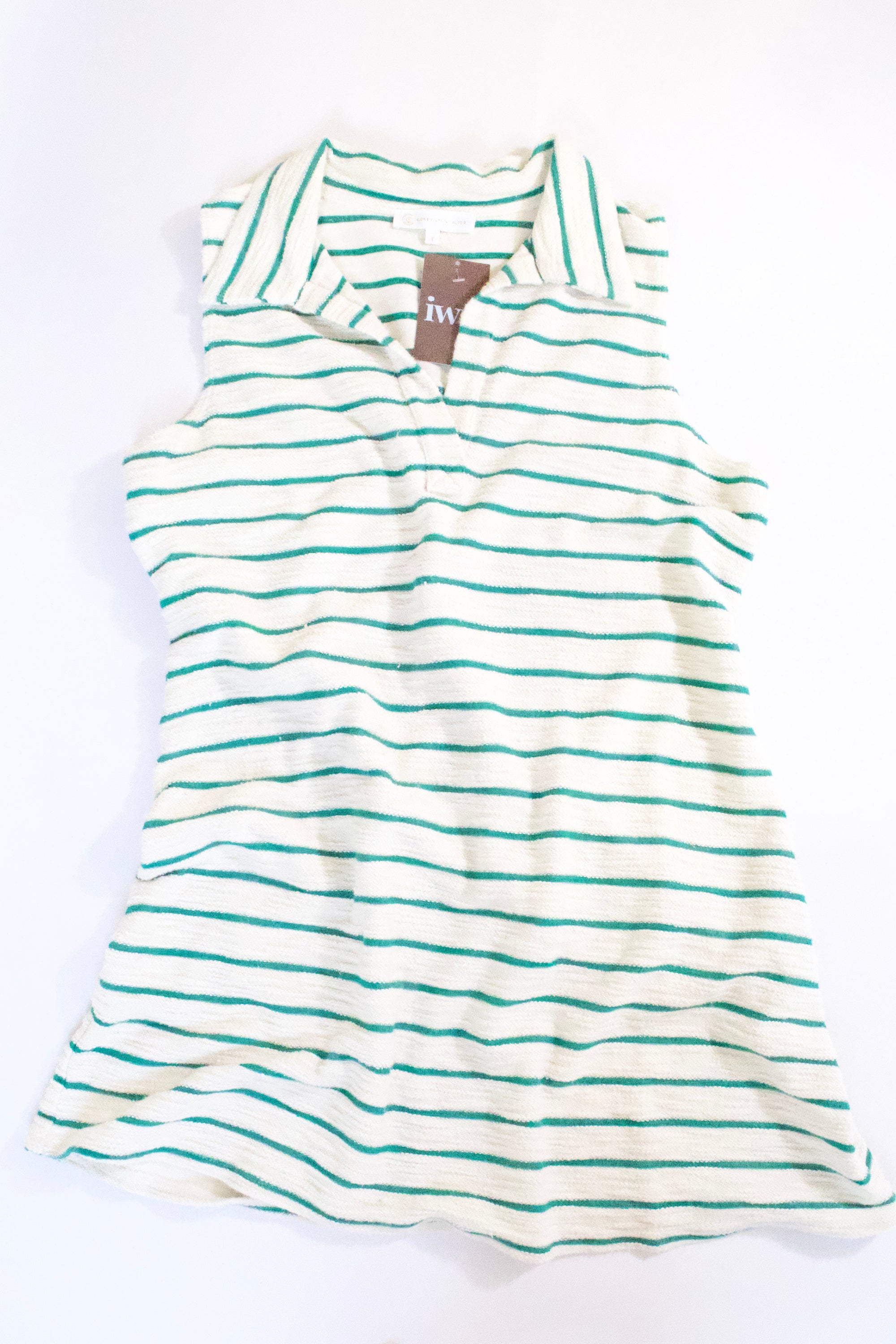 Corey Lynn Calter Angie Dress in Green Stripe