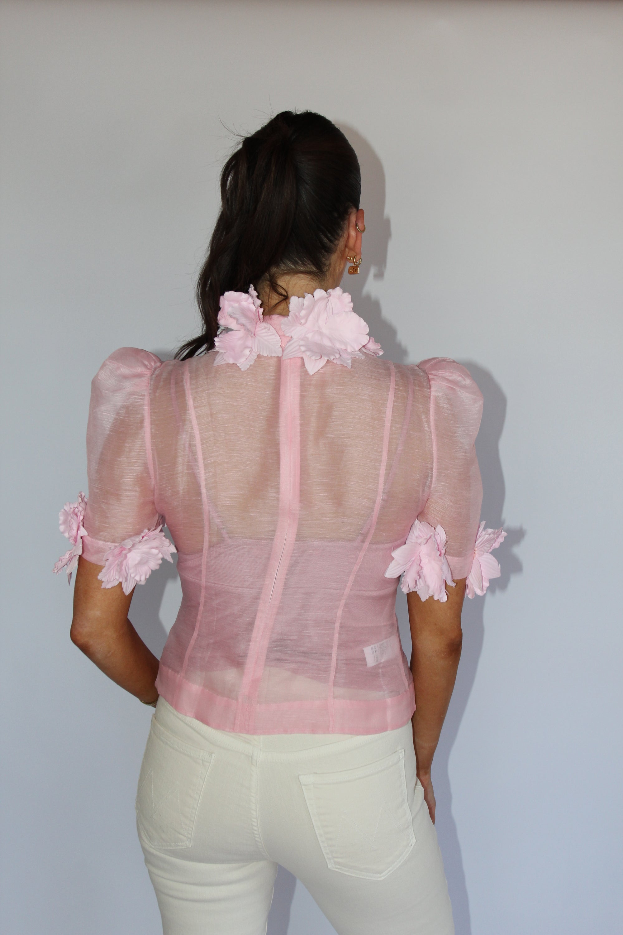 Zimmermann Pink Tide Applique Top