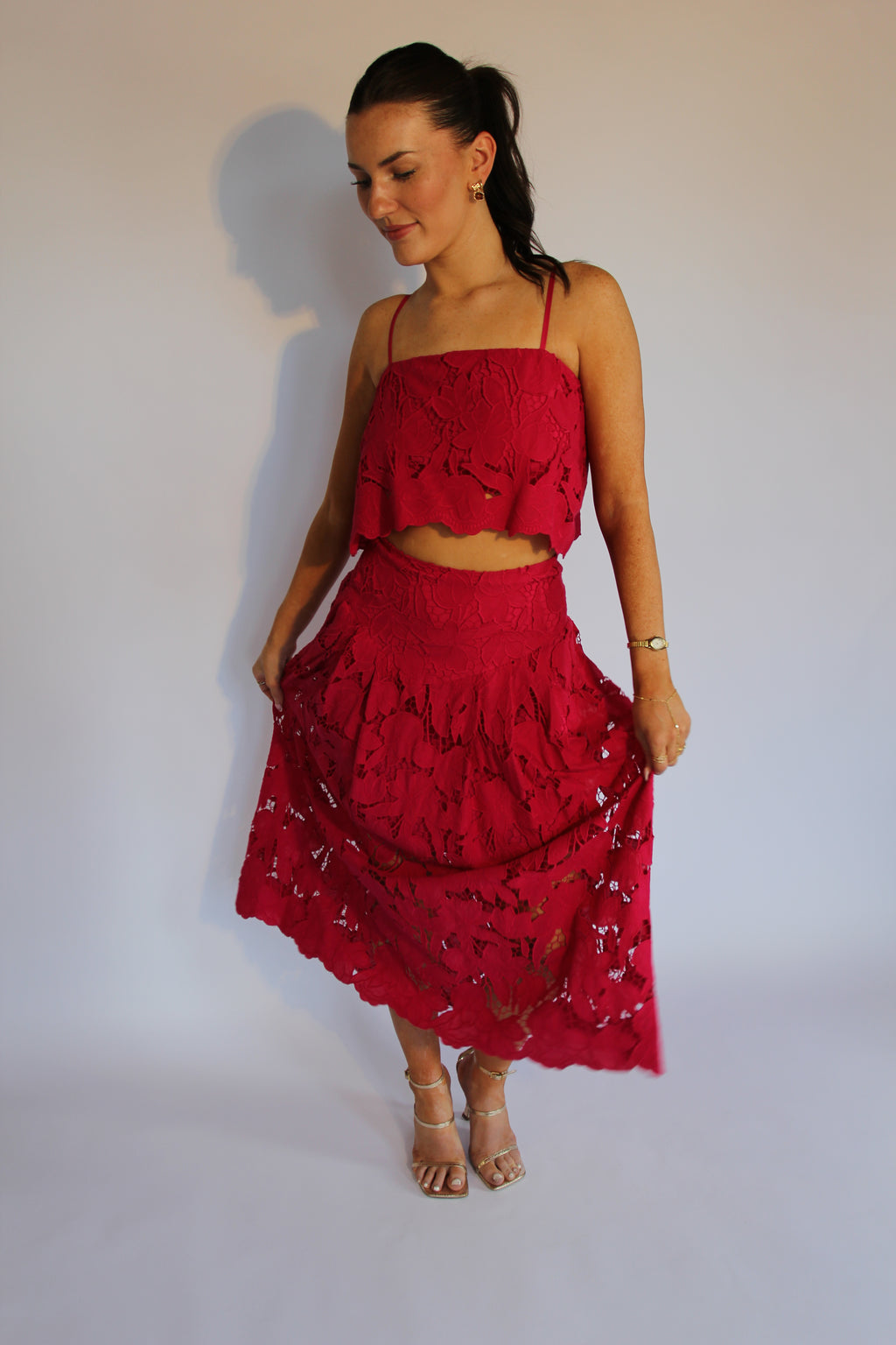 Karina Grimaldi Lace Midi Set