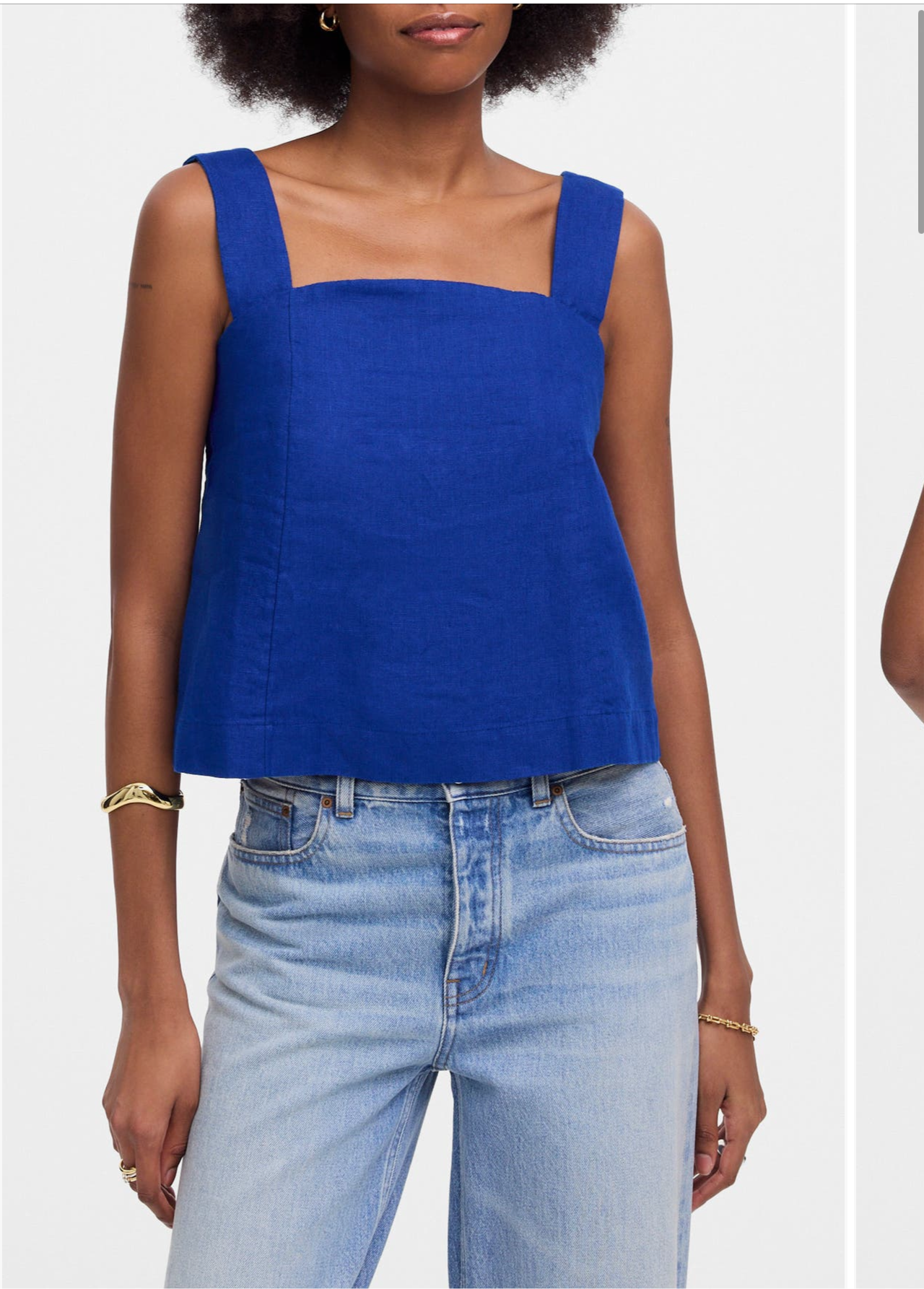 NWT royal blue linen tank