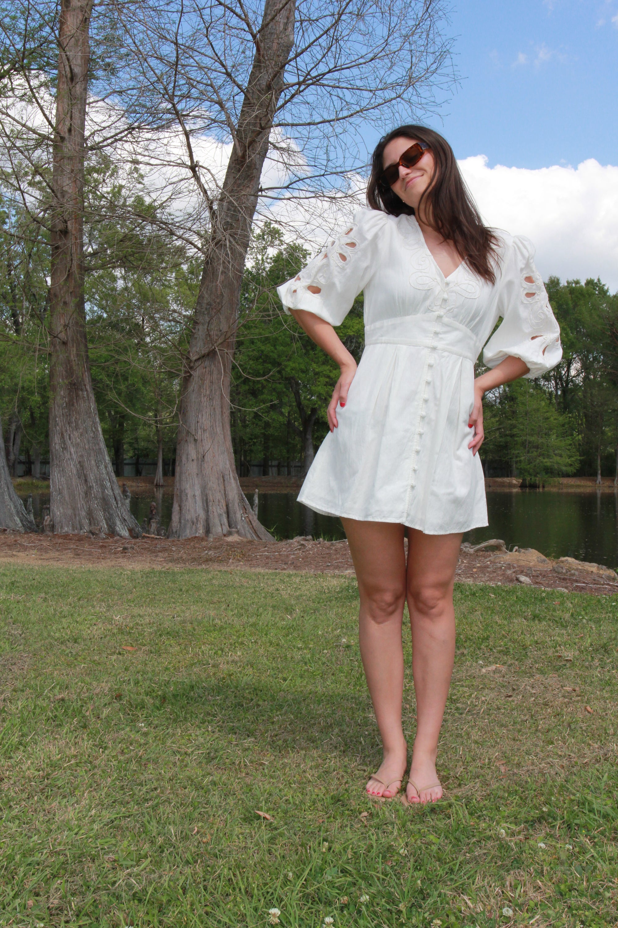 Anna Cate White Mini Dress