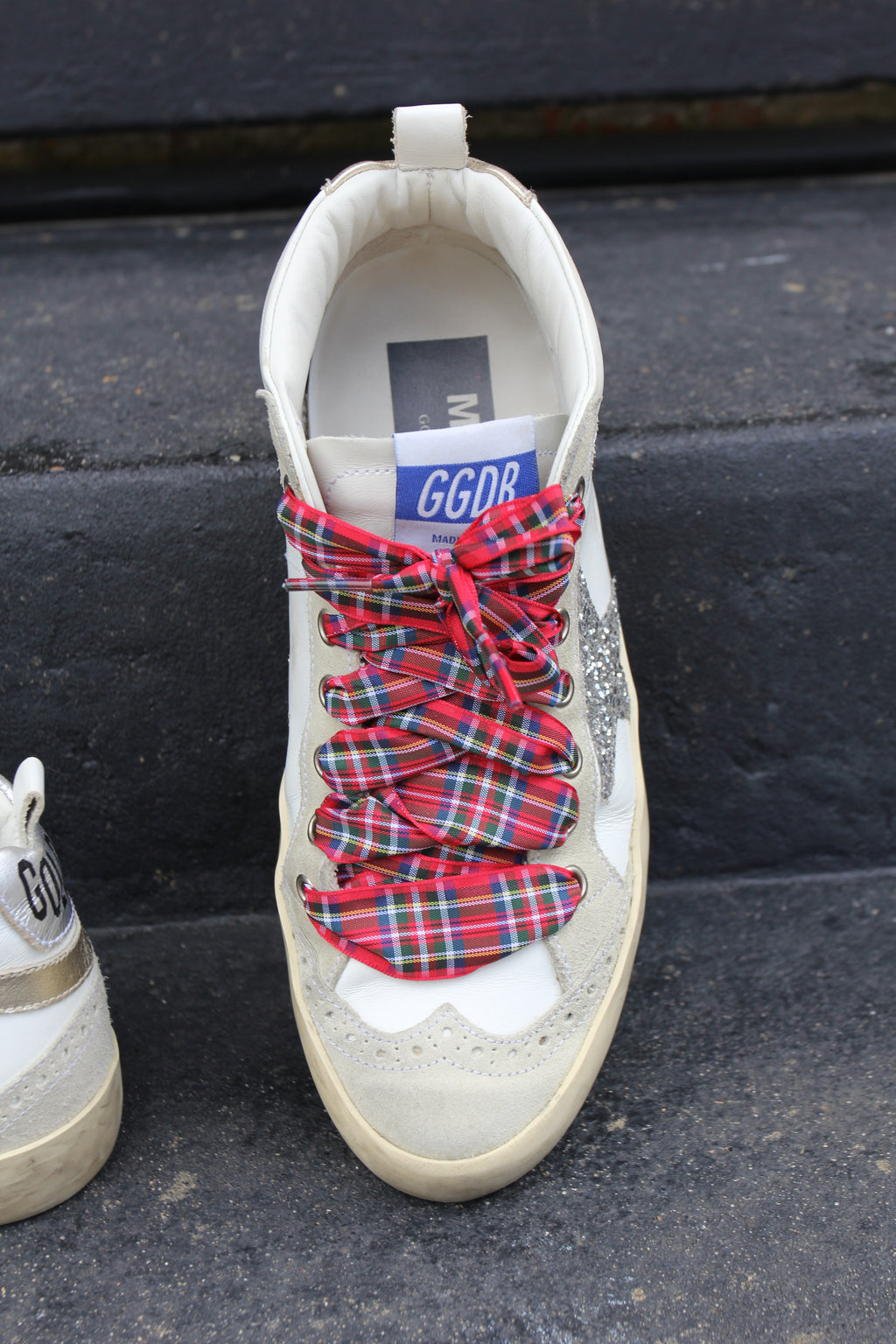 Golden Goose Mid Star “Follow Your Heart” Glitter Sneakers