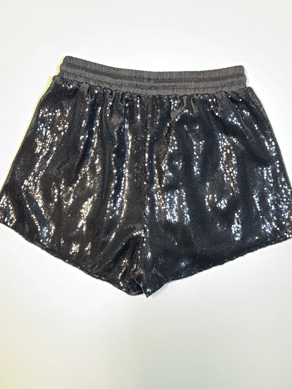 QOS Black Sequin Shorts
