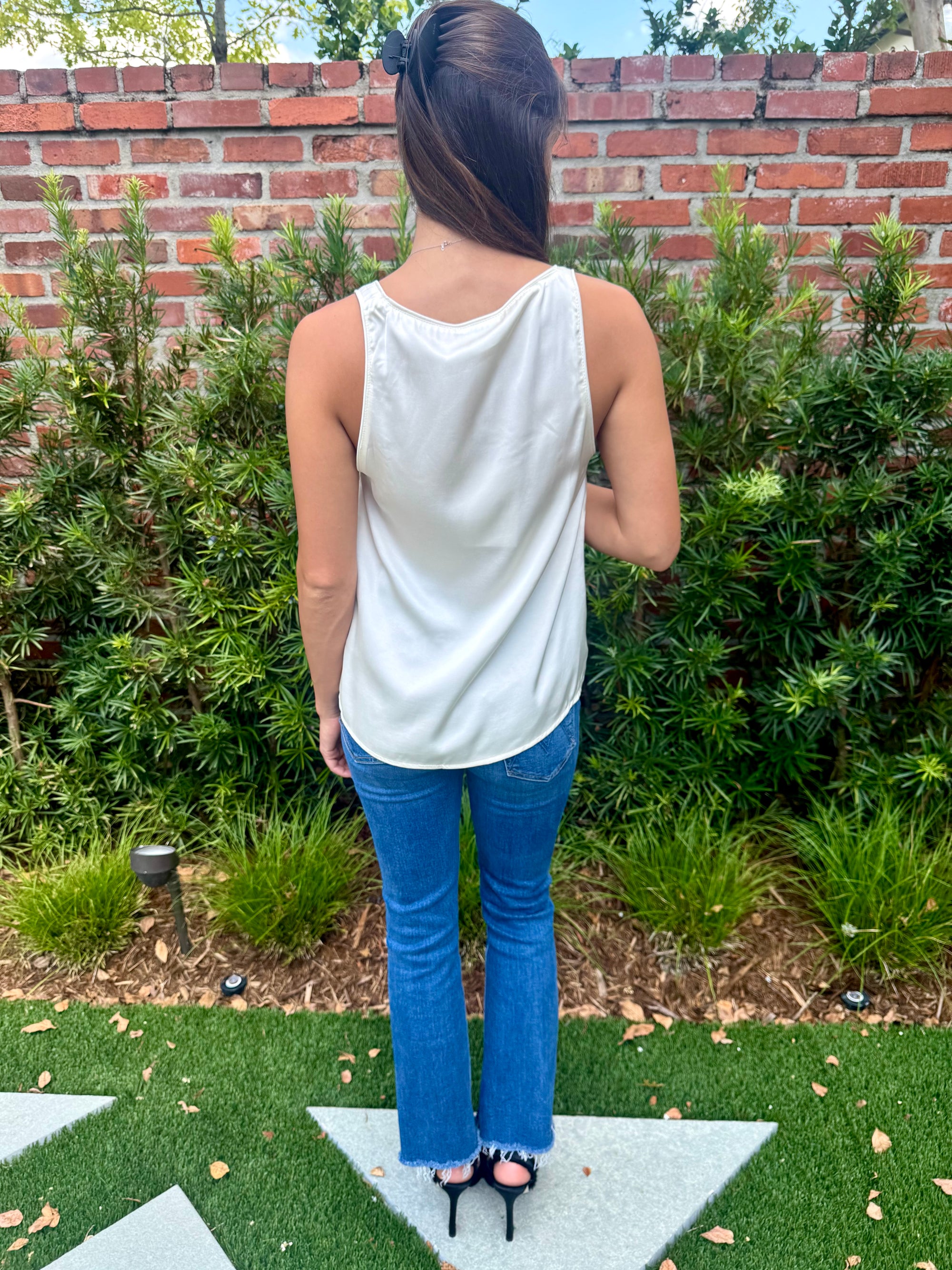 The Satin Standard Tank - Ivory