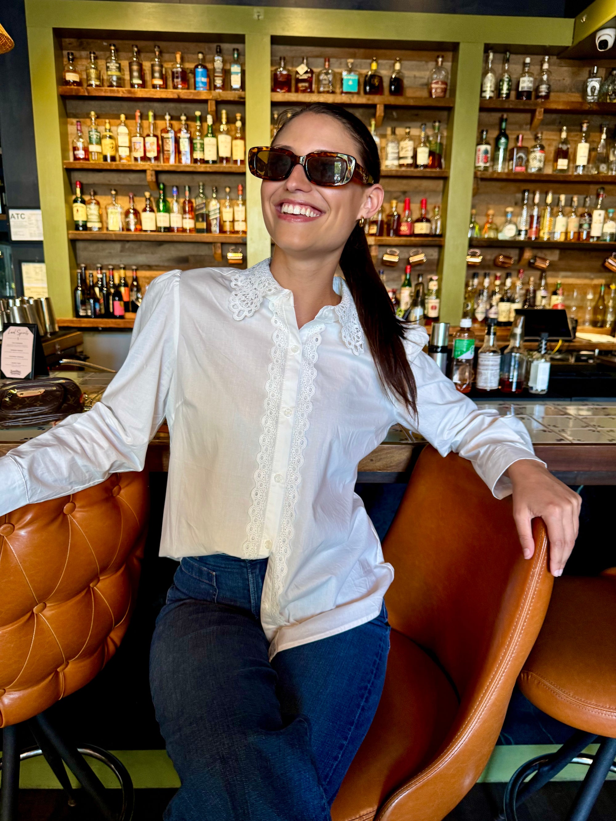 Victorian Lace Collar Button Down