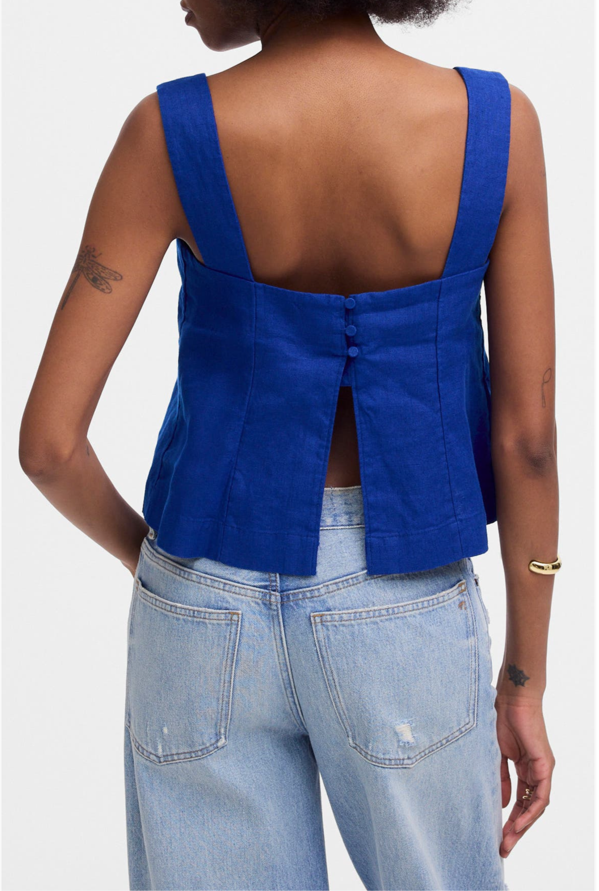 NWT royal blue linen tank