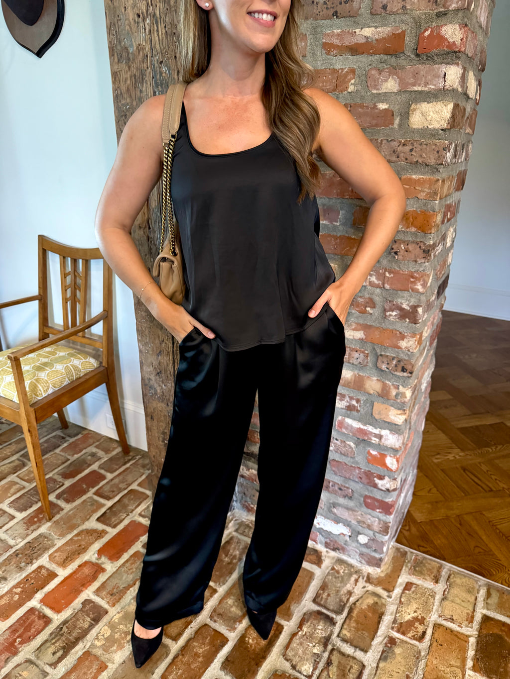 Satin Drawstring Pant