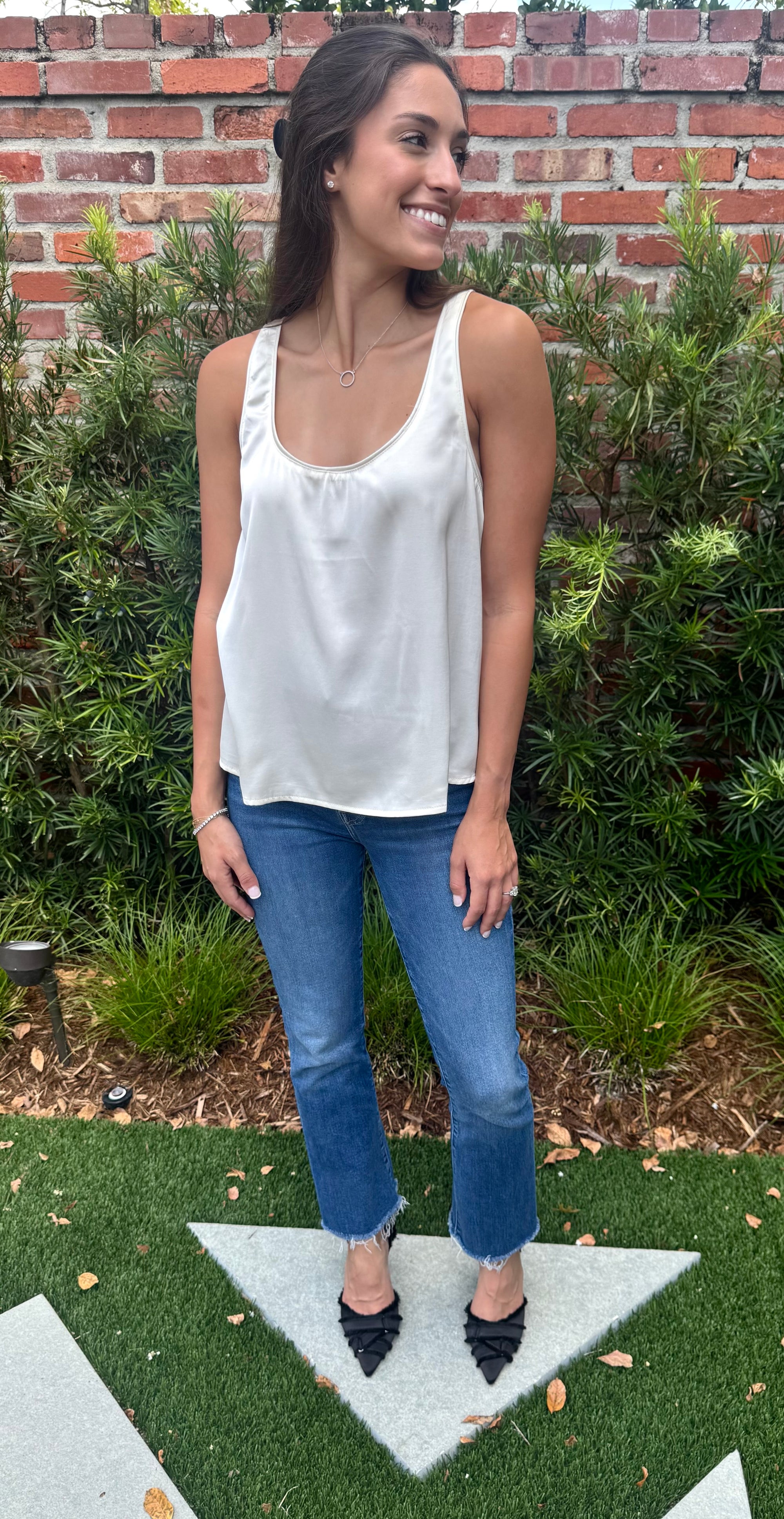 The Satin Standard Tank - Ivory