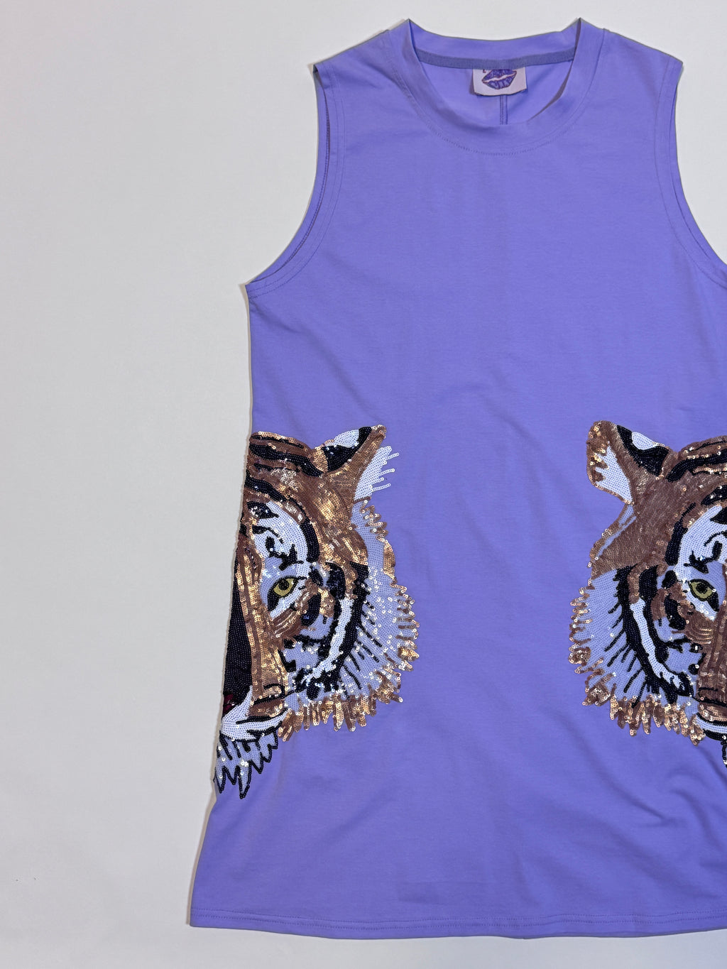 Sparkle City Tiger Head Tank Dress