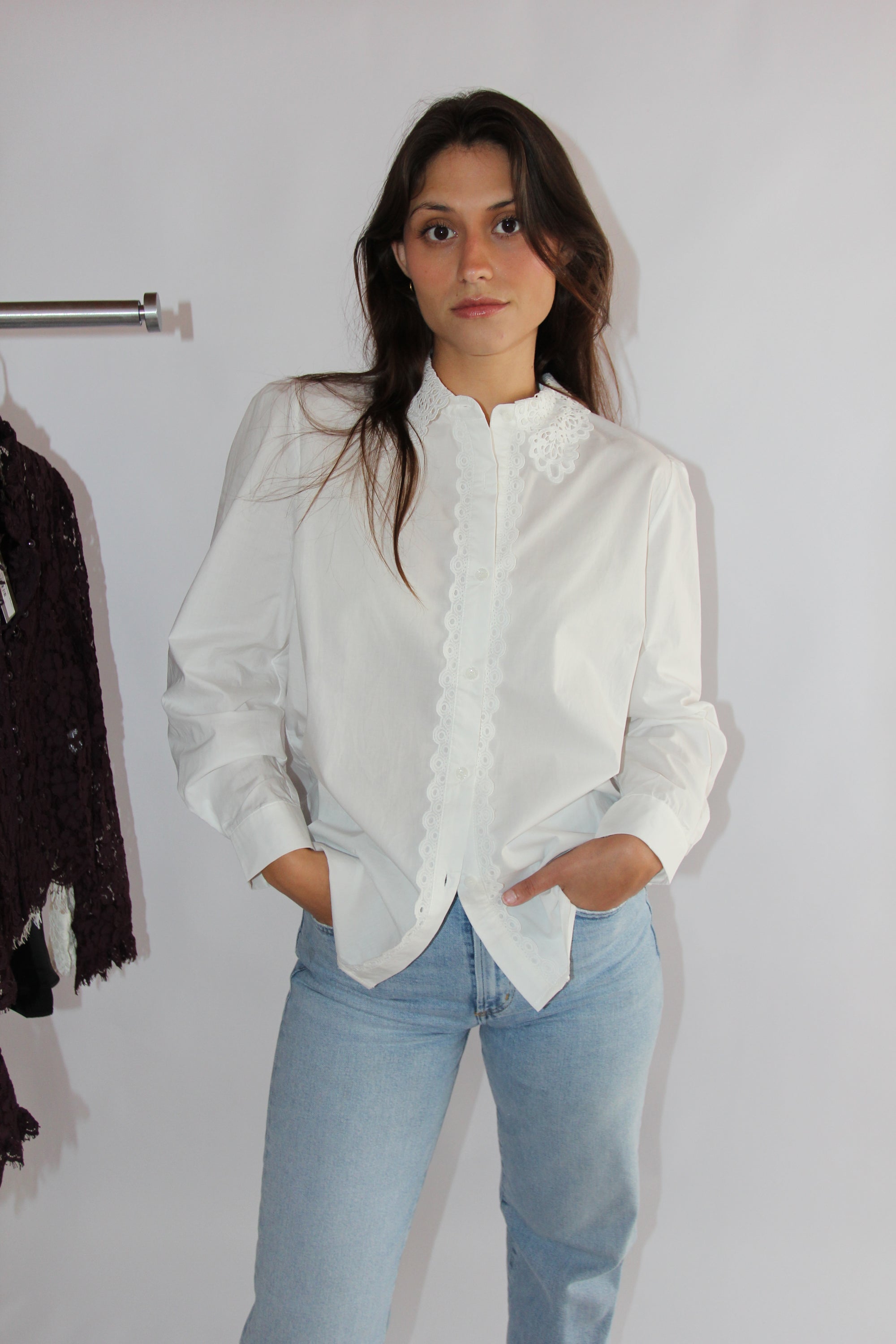IWN Victorian Button Down - White