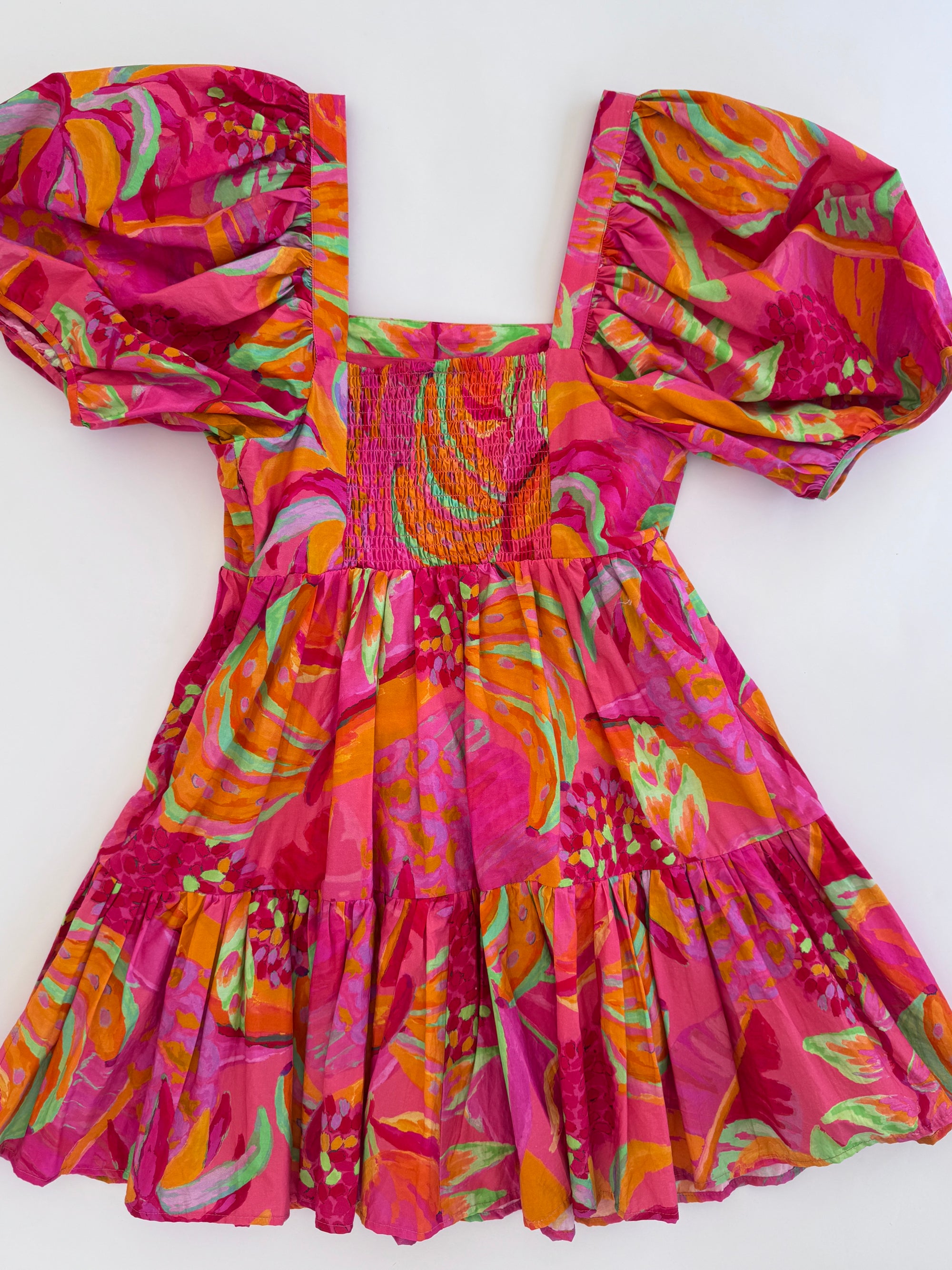 Farm Rio Puff Sleeve Dress