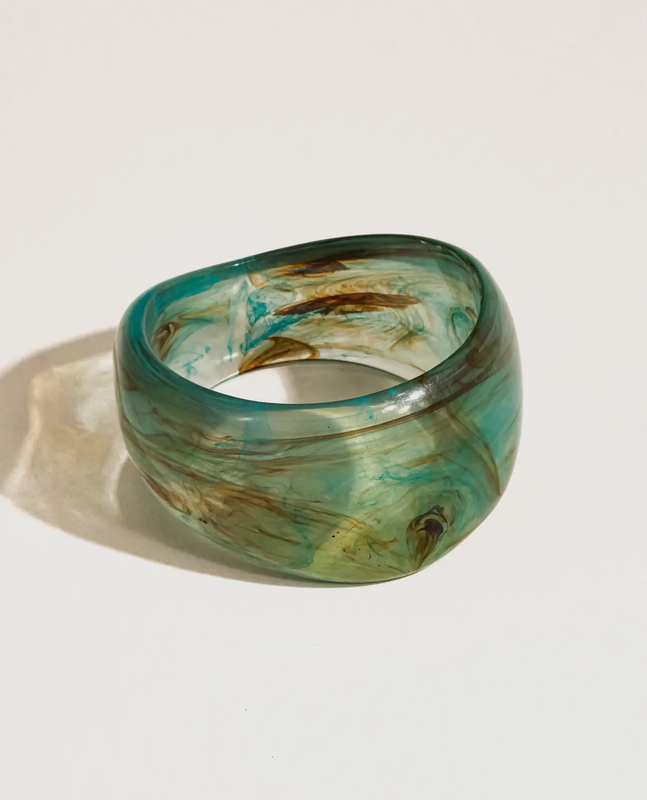 Blue Caelia Statement Resin Bangle