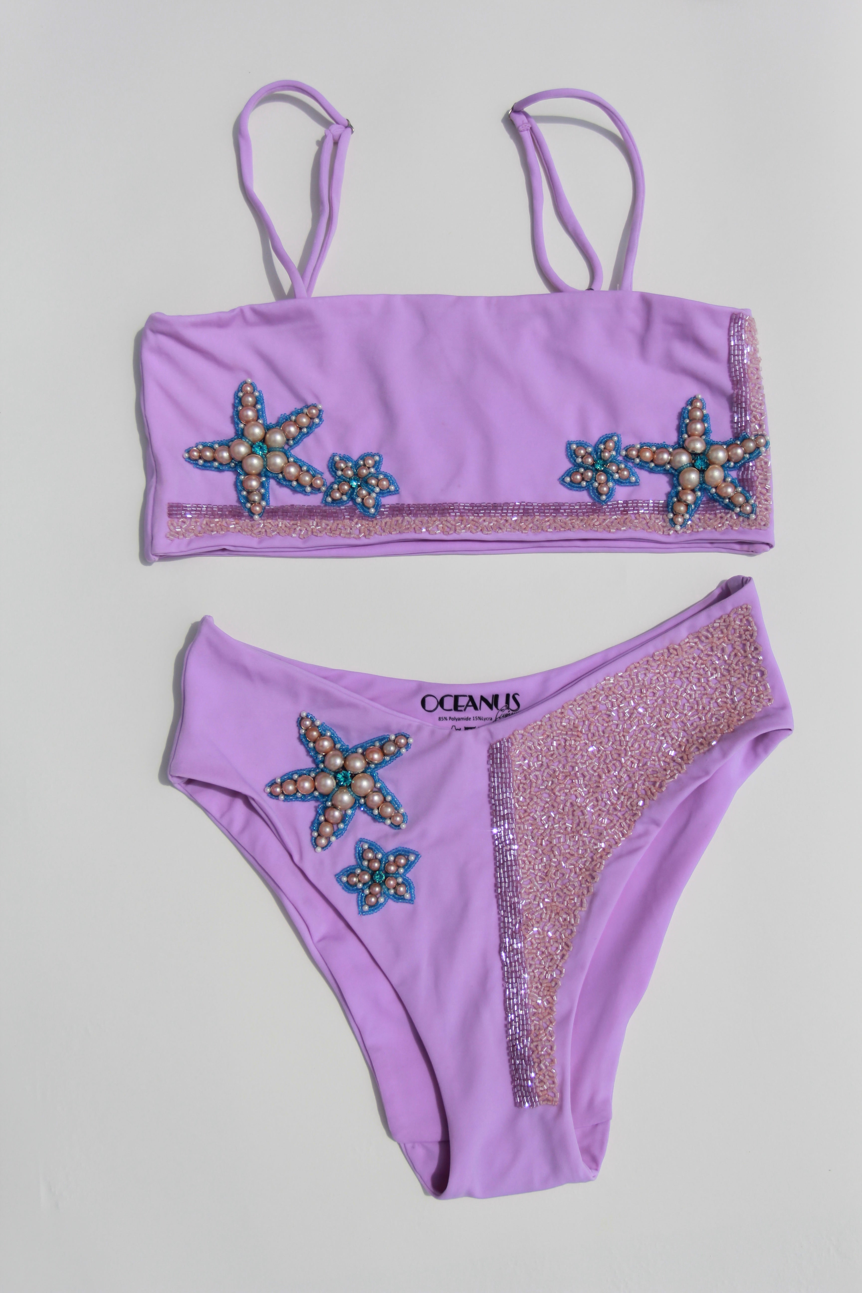 Oceanus Purple Mermaid Bikini Bottom