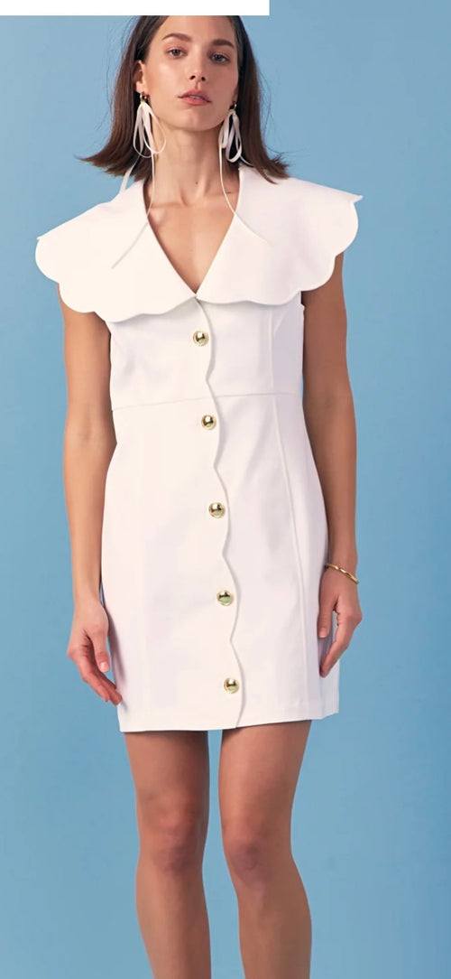 (NWT) Scalloped Dress
