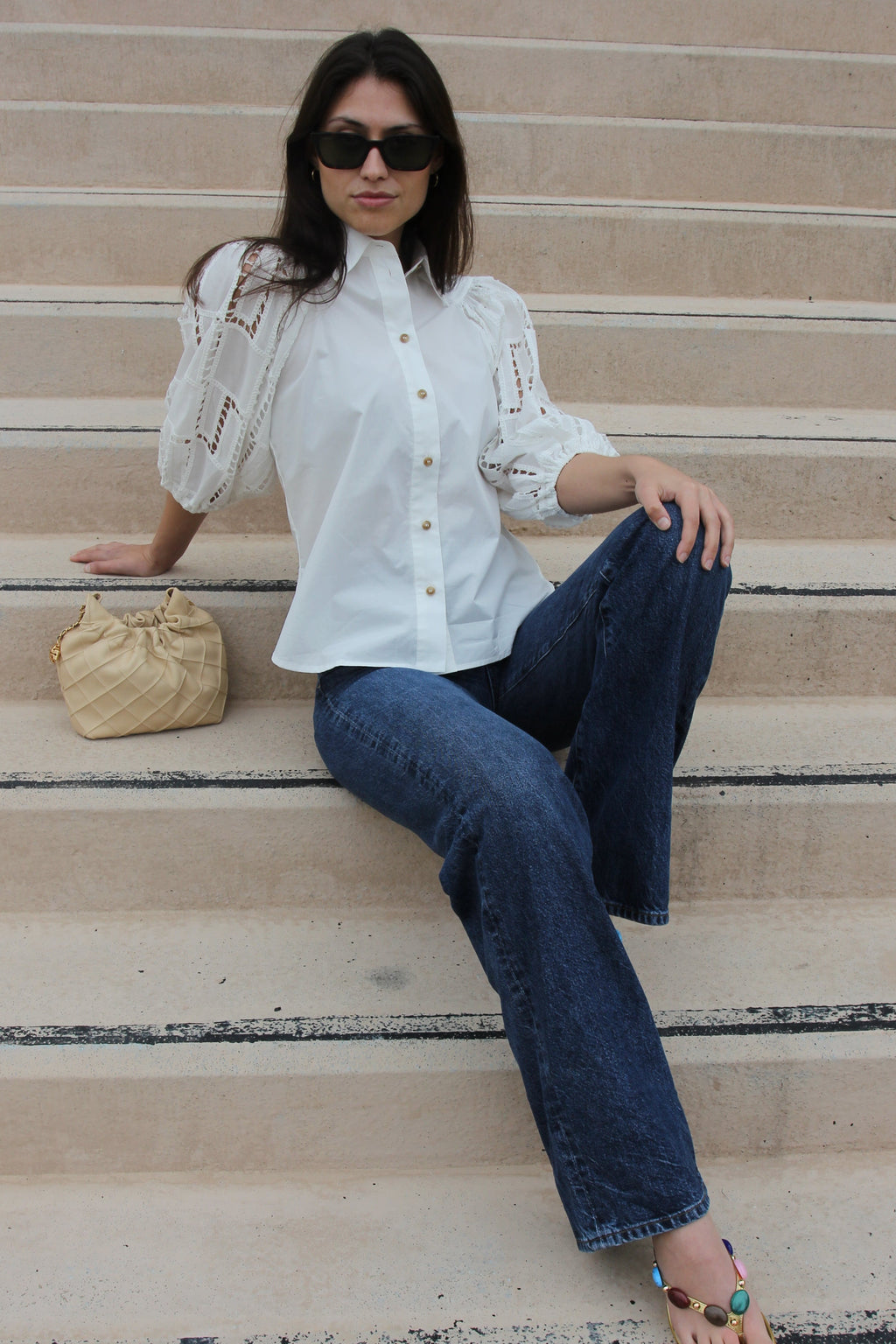 NWT Caballero Mae Ivory Top
