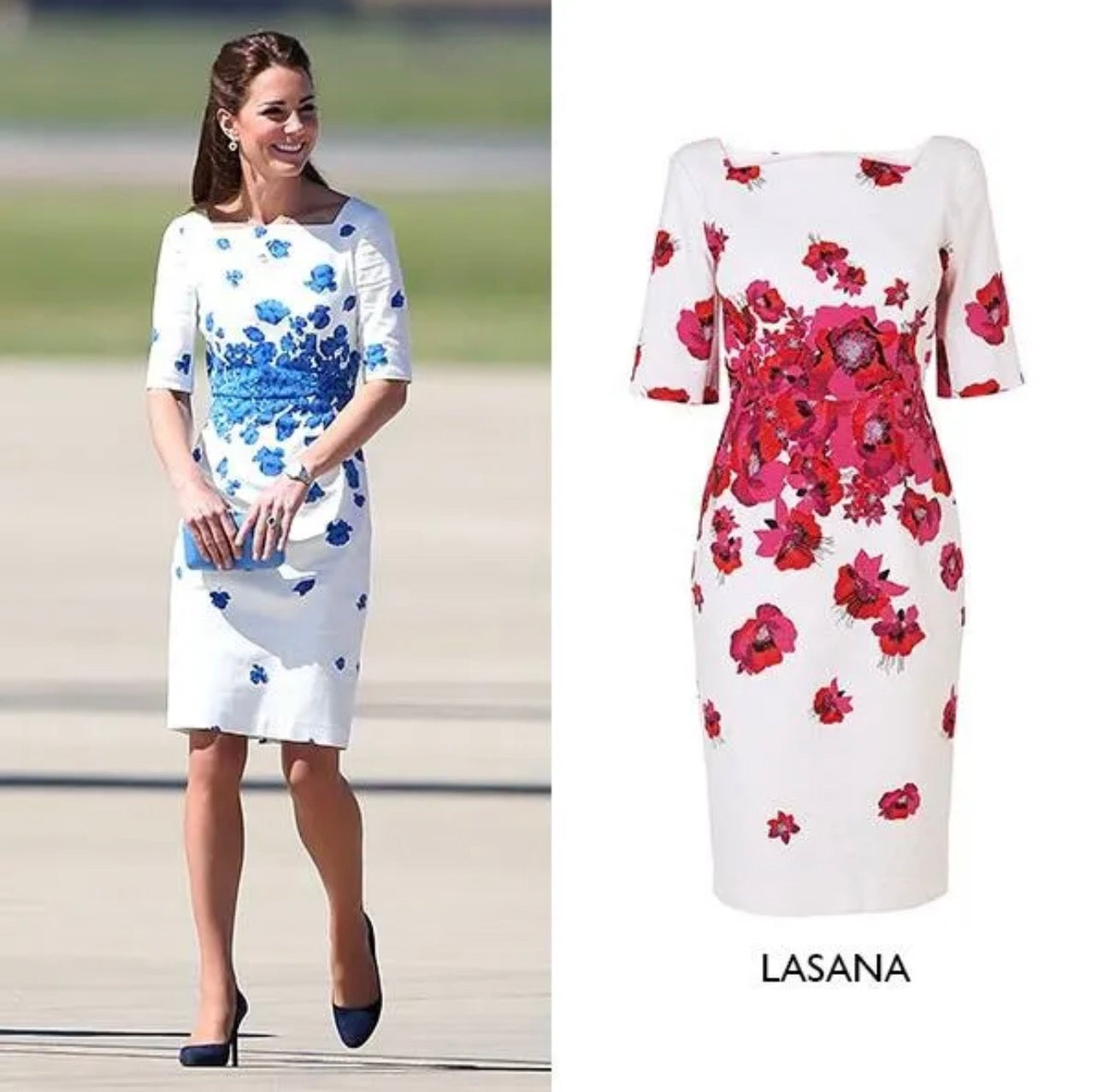 Kate Middleton Floral Midi