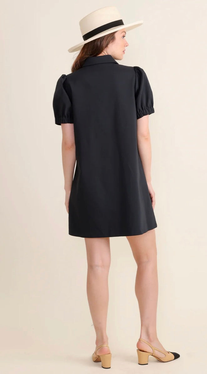 Sedge Black Celine Shift Dress