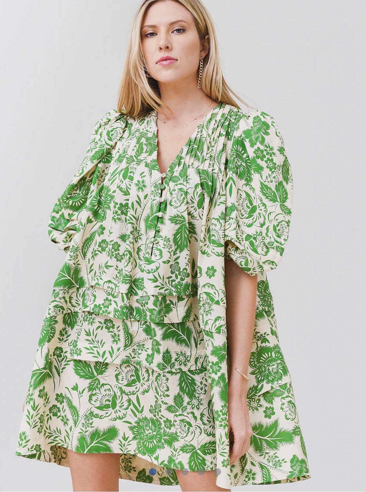 Hunter Bell Green + White Jenkins Dress