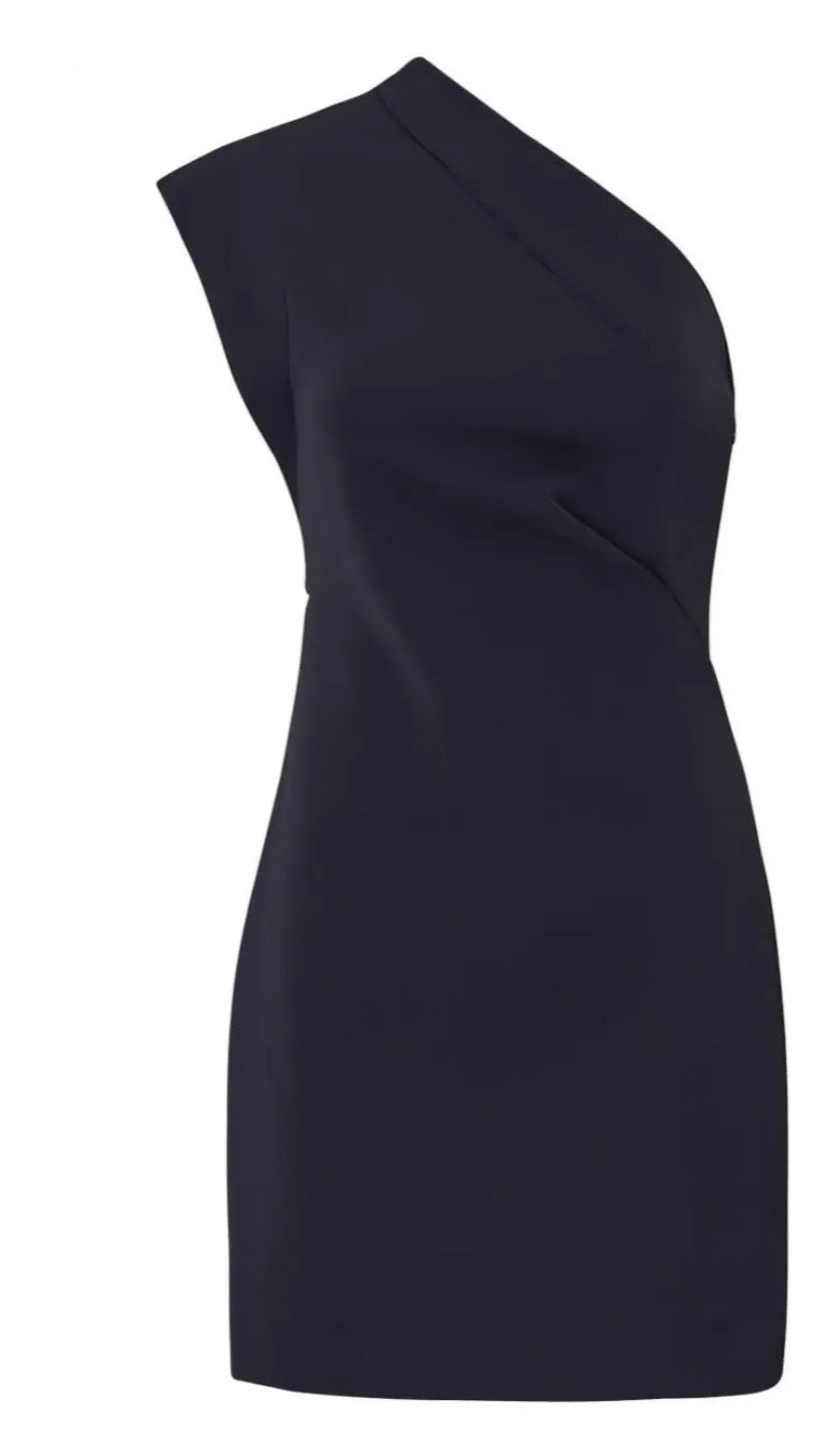 ACLER Anguson One-Shoulder Crepe Mini Dress