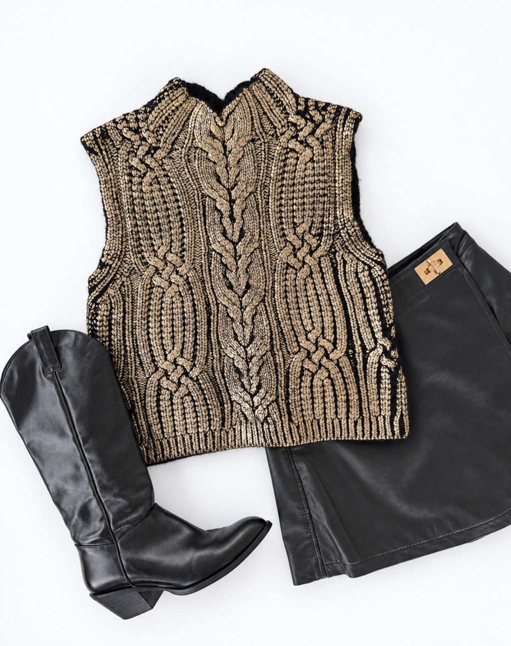 Stark X Gold Sleeveless Sweater