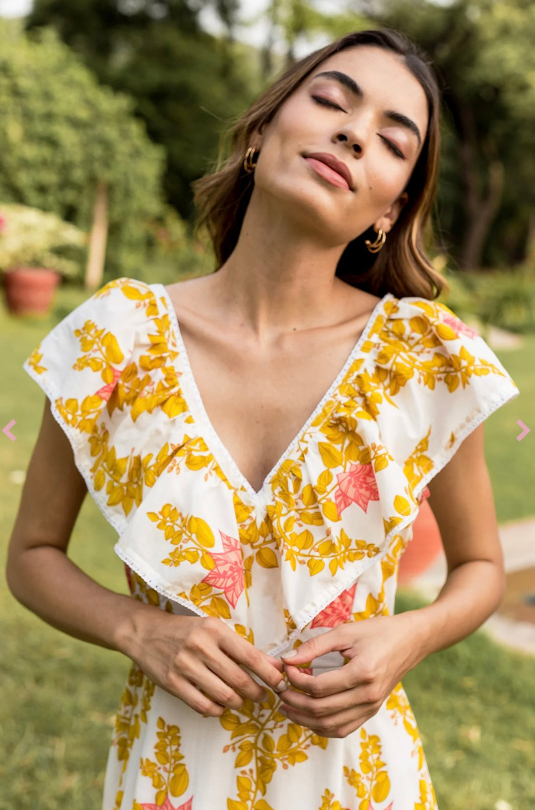 1814 Ella Dress in Bougainvillea Yellow