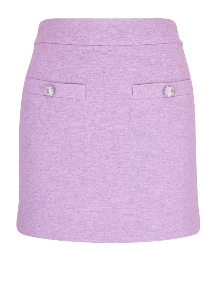 Veronica Beard Emar Lilac Mini Skirt