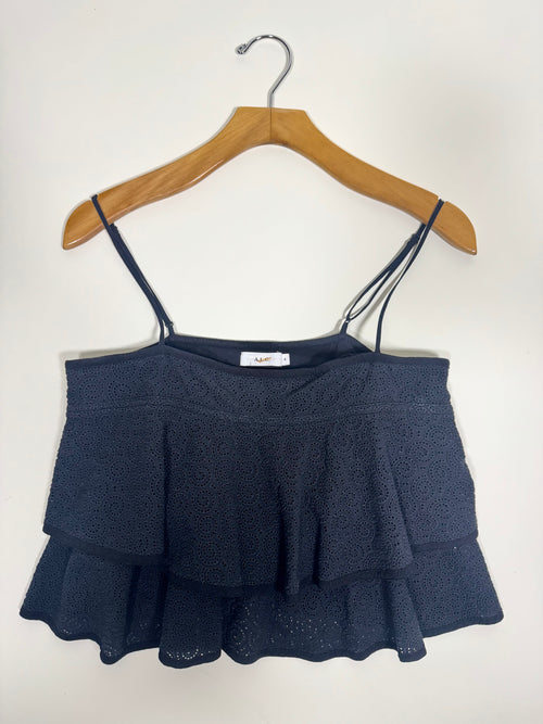 ALC black eyelet top