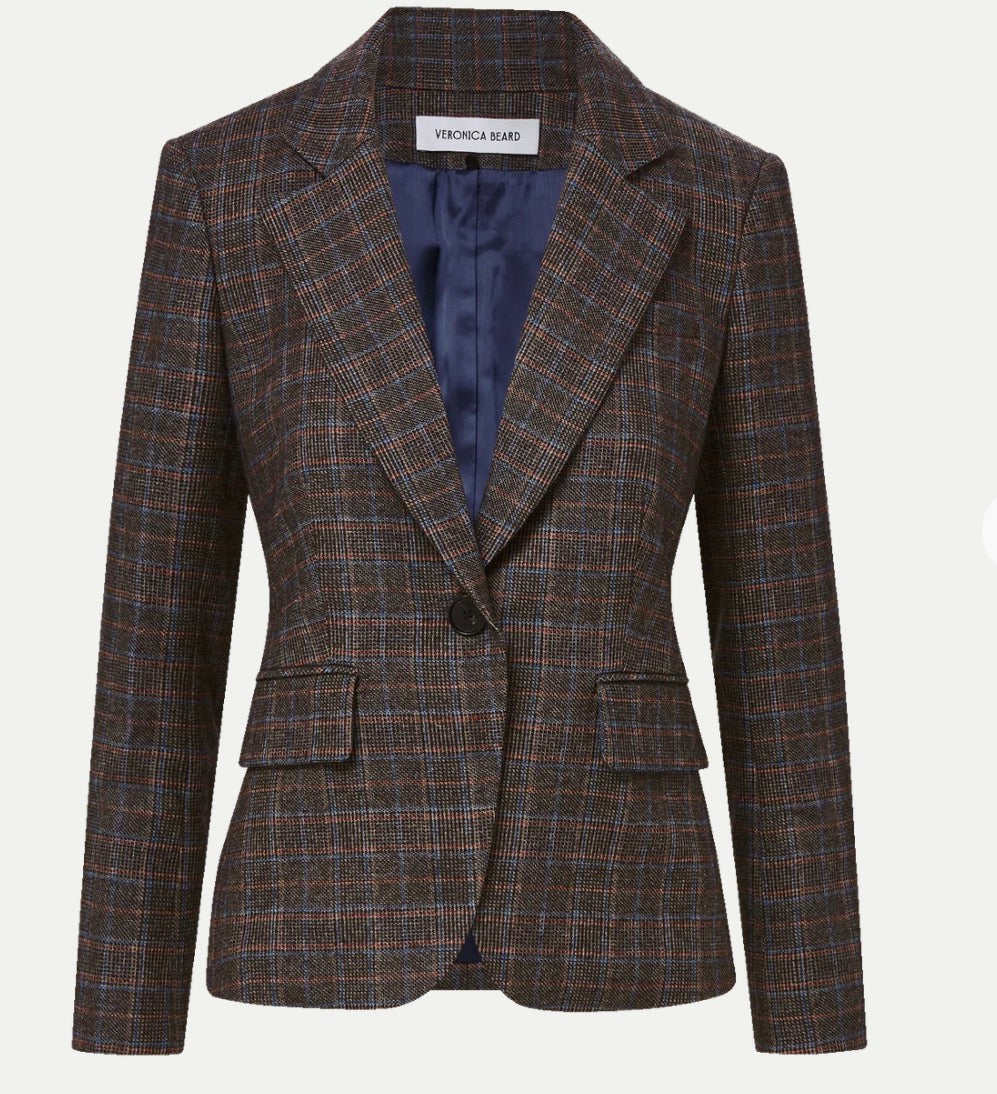 Veronica Beard Tyra Plaid Dickey Jacket