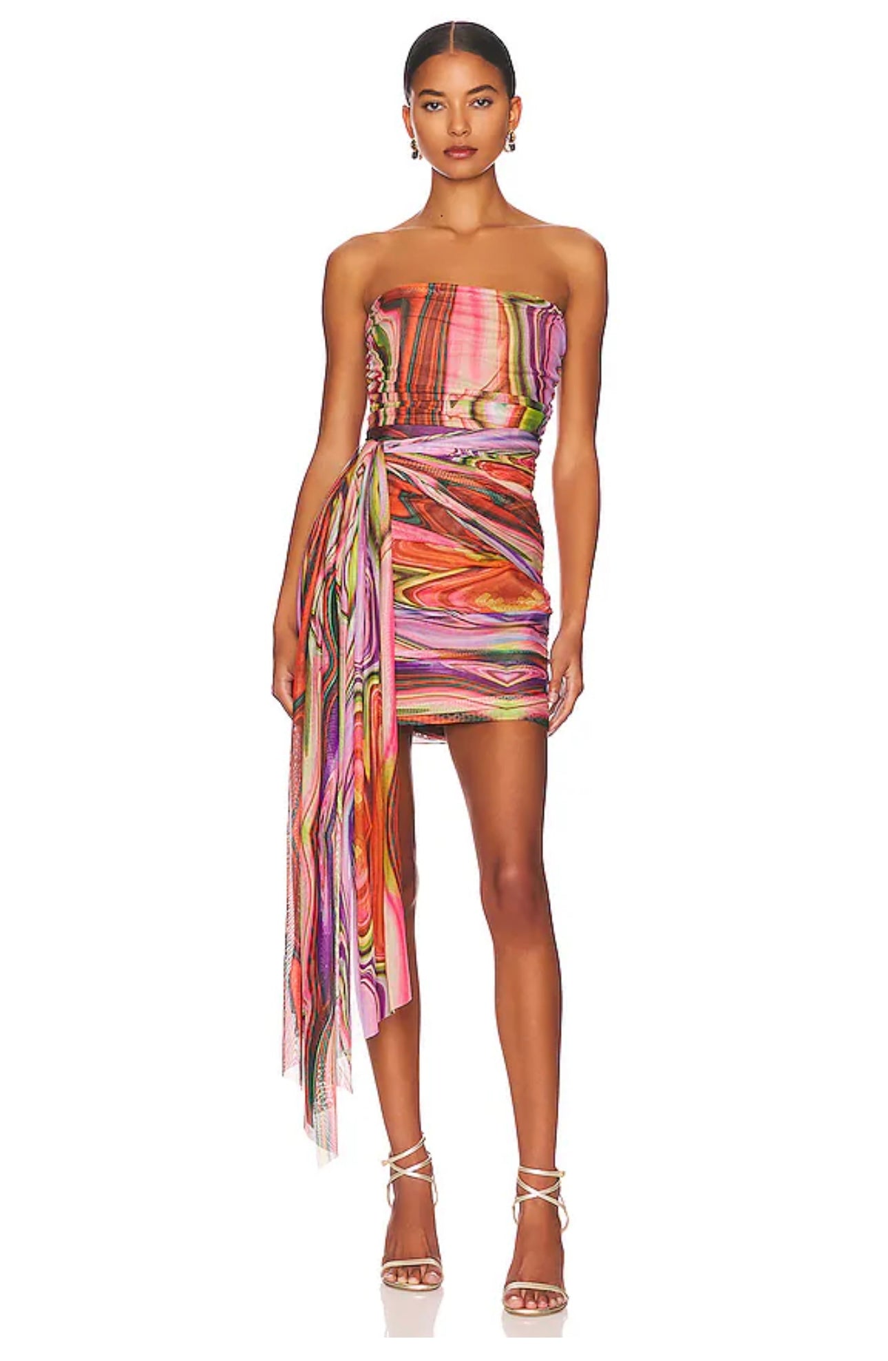 Elliatt Nala Marble Strapless Mini Dress