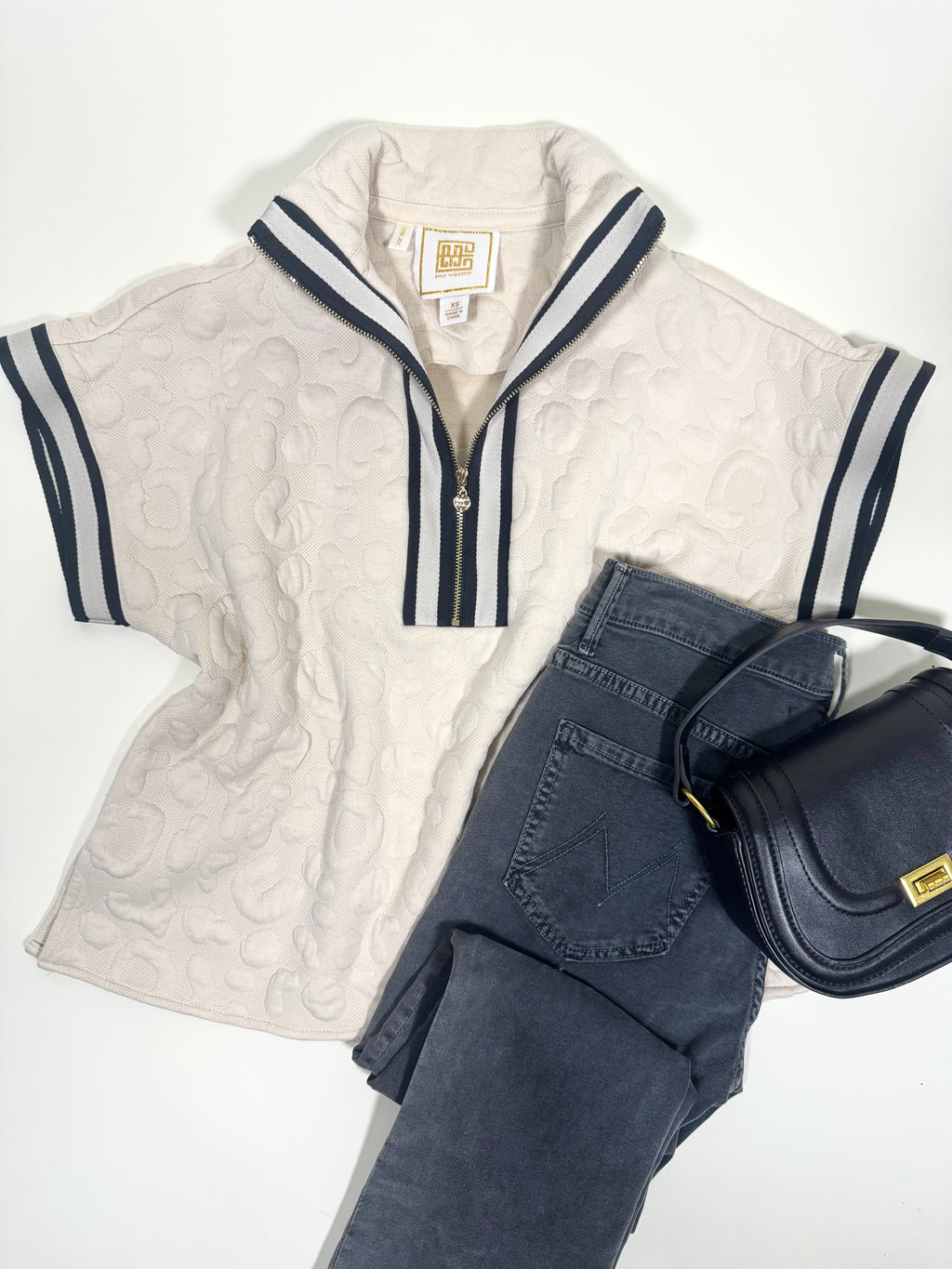 Leopard Half Zip