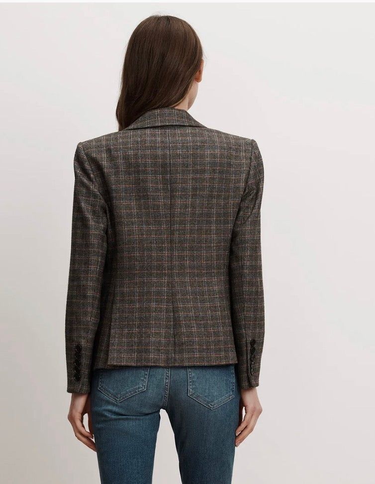 Veronica Beard Tyra Plaid Dickey Jacket