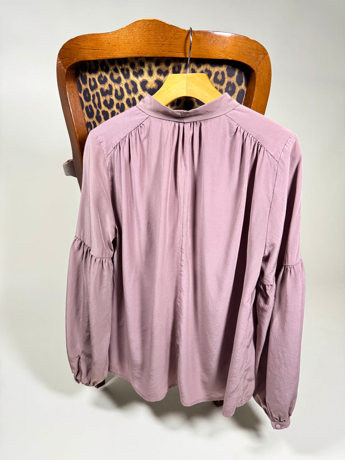 Mauve Tie Neck Blouse
